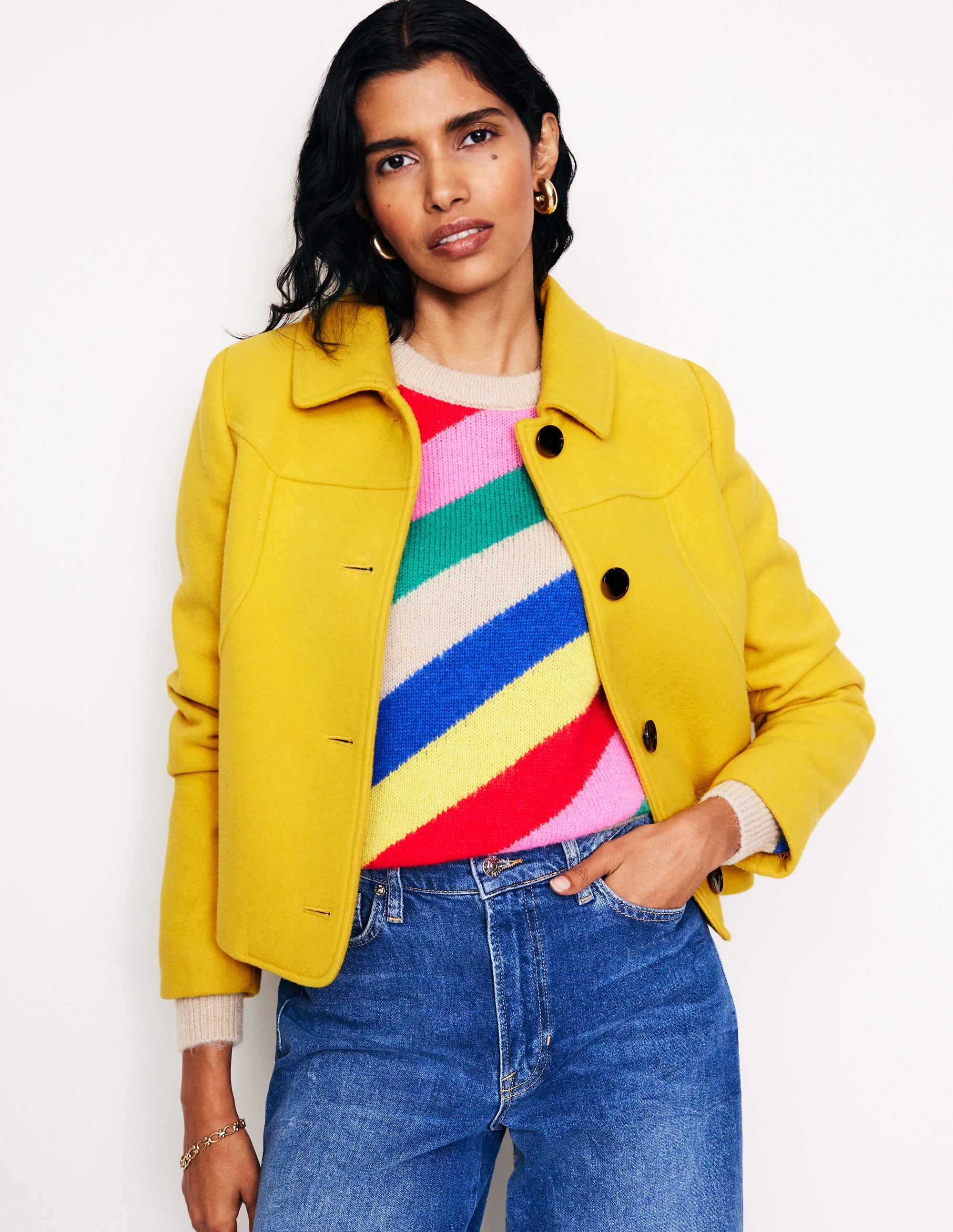 Oxford Melton Jacket-Ceylon Yellow - Image 4