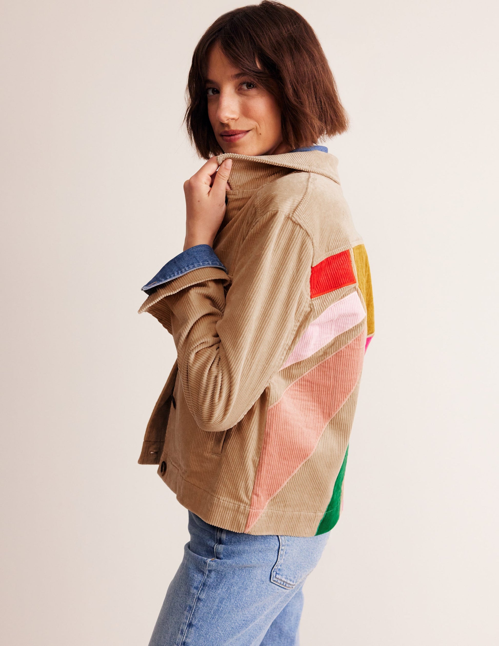 Exeter Cord Jacket-Appliqué Sun-2