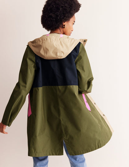 Wells Waterproof Coat-Multi Colourblock