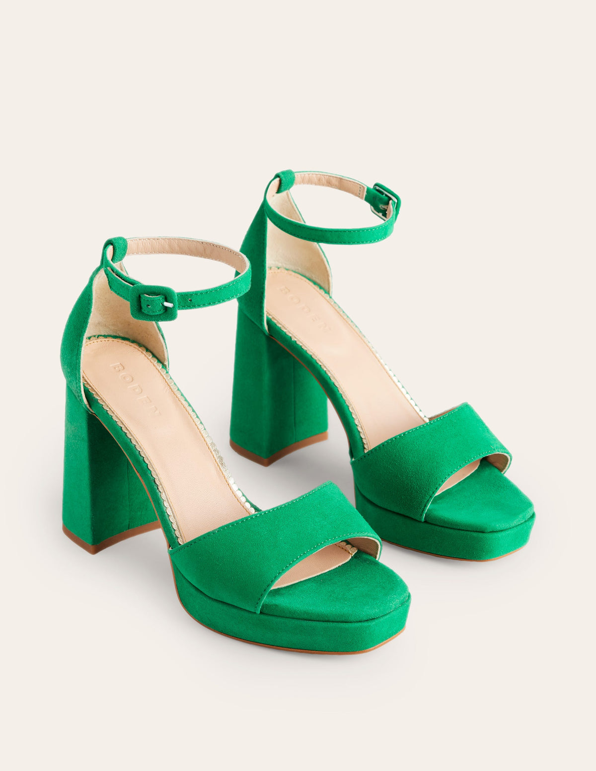 Heeled Platform Sandals-Green-3