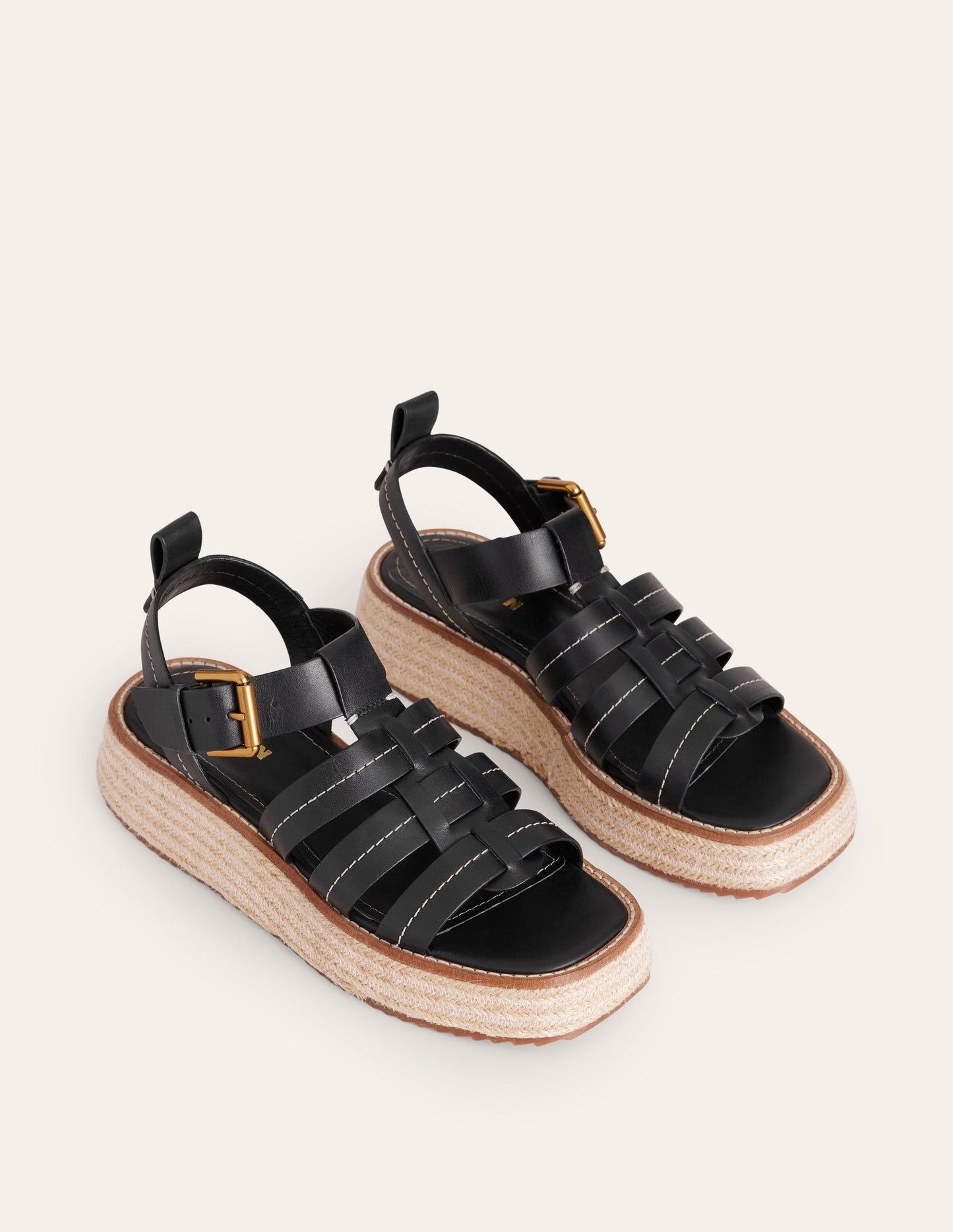 Chunky Fisherman Sandals-Black