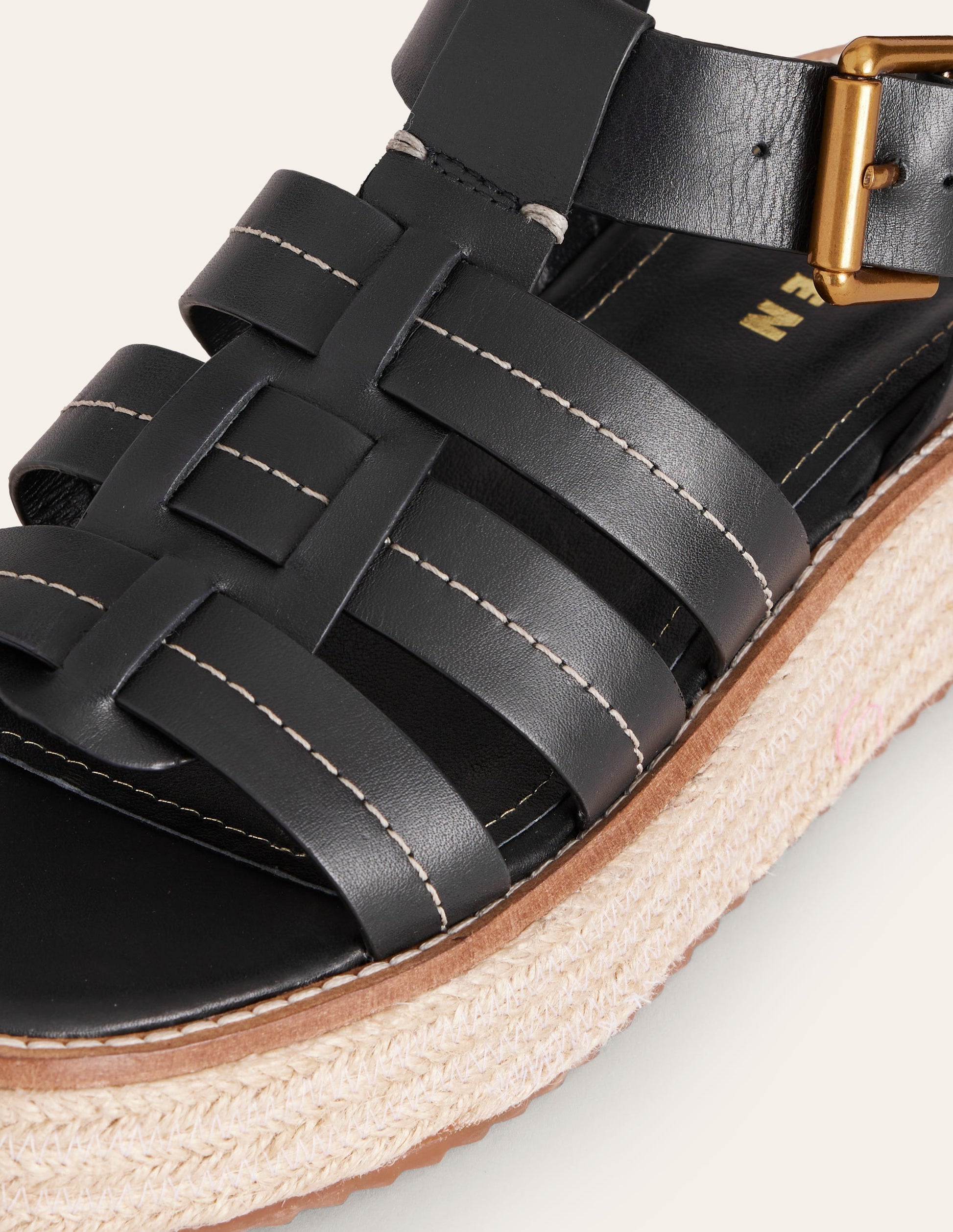 Chunky Fisherman Sandals-Black-4