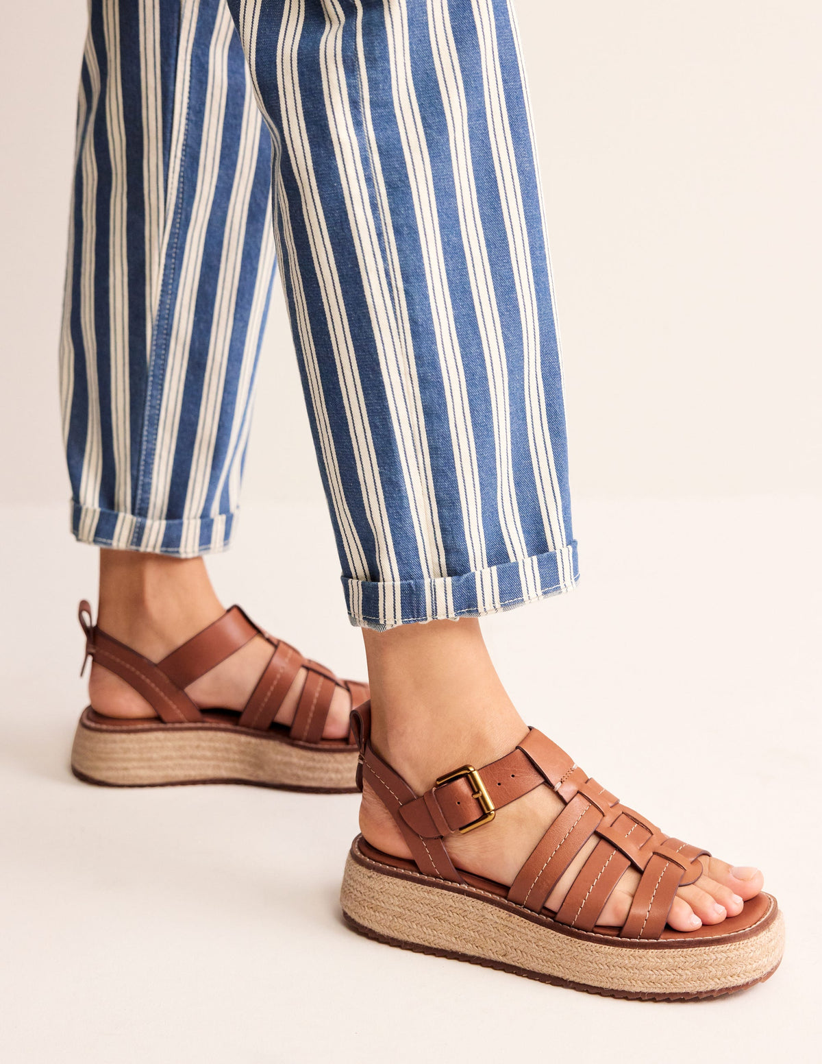 Chunky Fisherman Sandals-Tan - Image 1