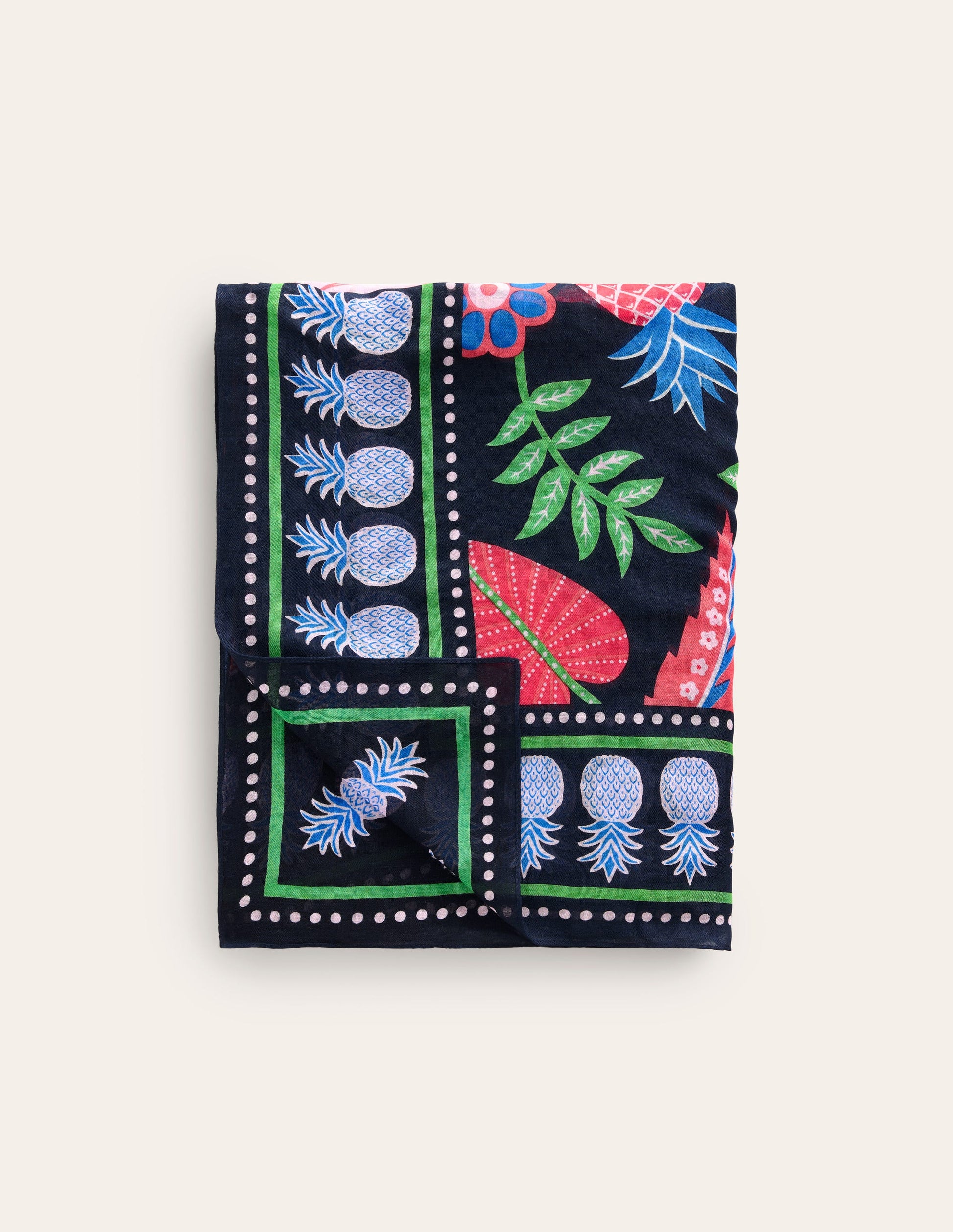 Printed Sarong Scarf-Multi, Tropic Parrot-2
