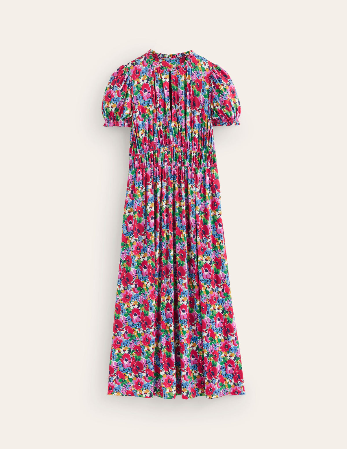 Rosanna Jersey Midi Tea Dress-Multi, Wild Poppy - Image 5