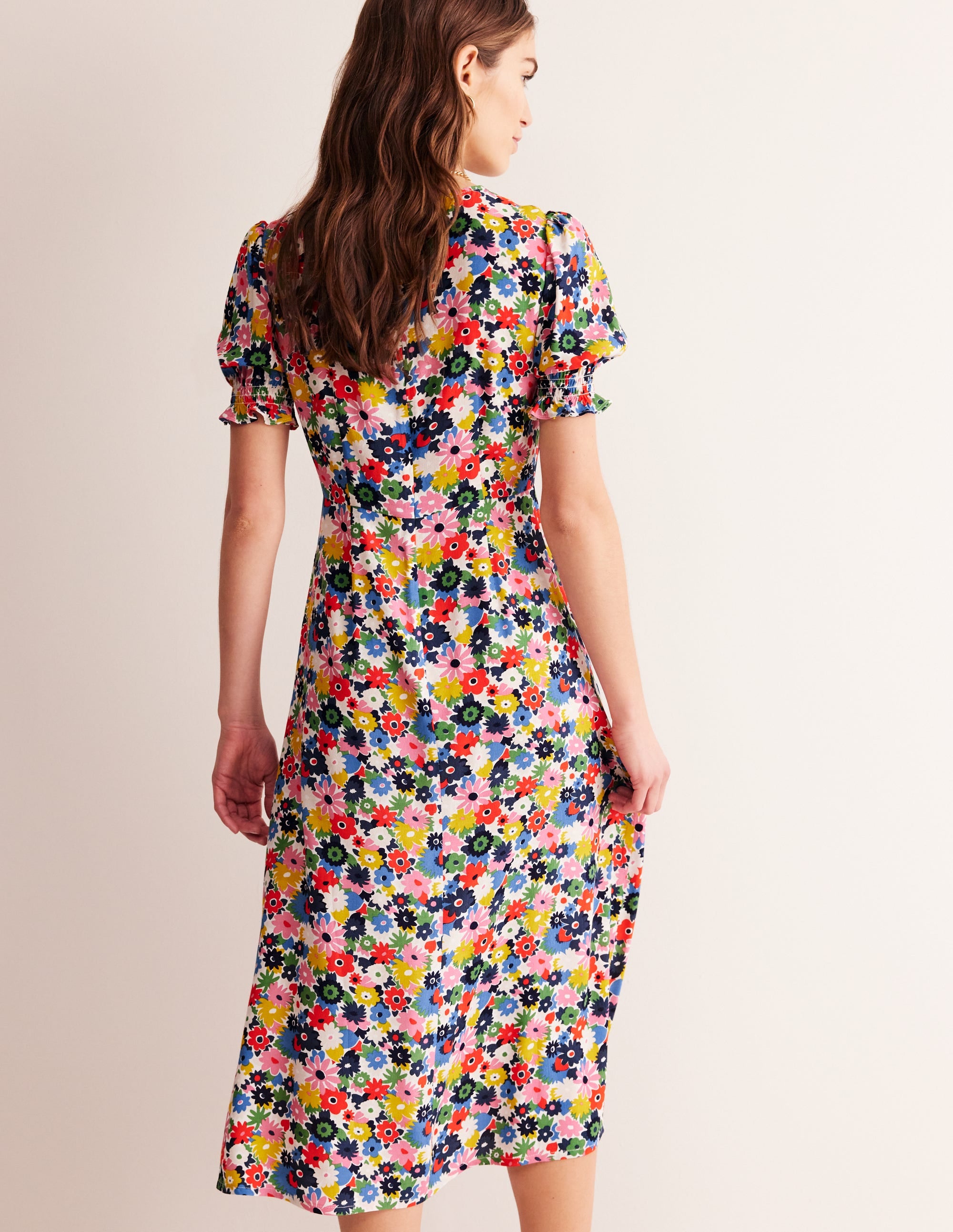 Corinne Midi Tea Dress-Multi, Paintbox Ditsy - Image 4