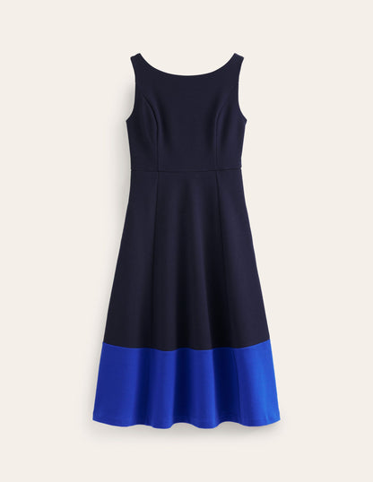 Scarlet Ottoman Ponte Dress-Navy and Surf the Web