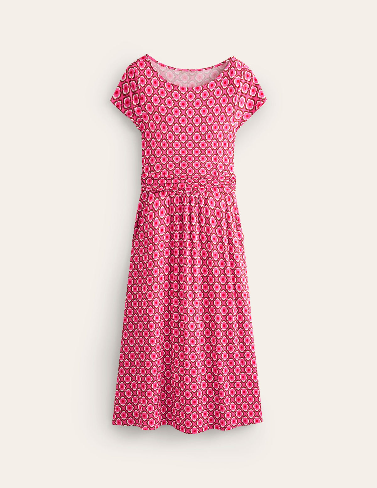 Amelie Jersey Midi Dress-Sangria Sunset, Geo Pome - Image 5