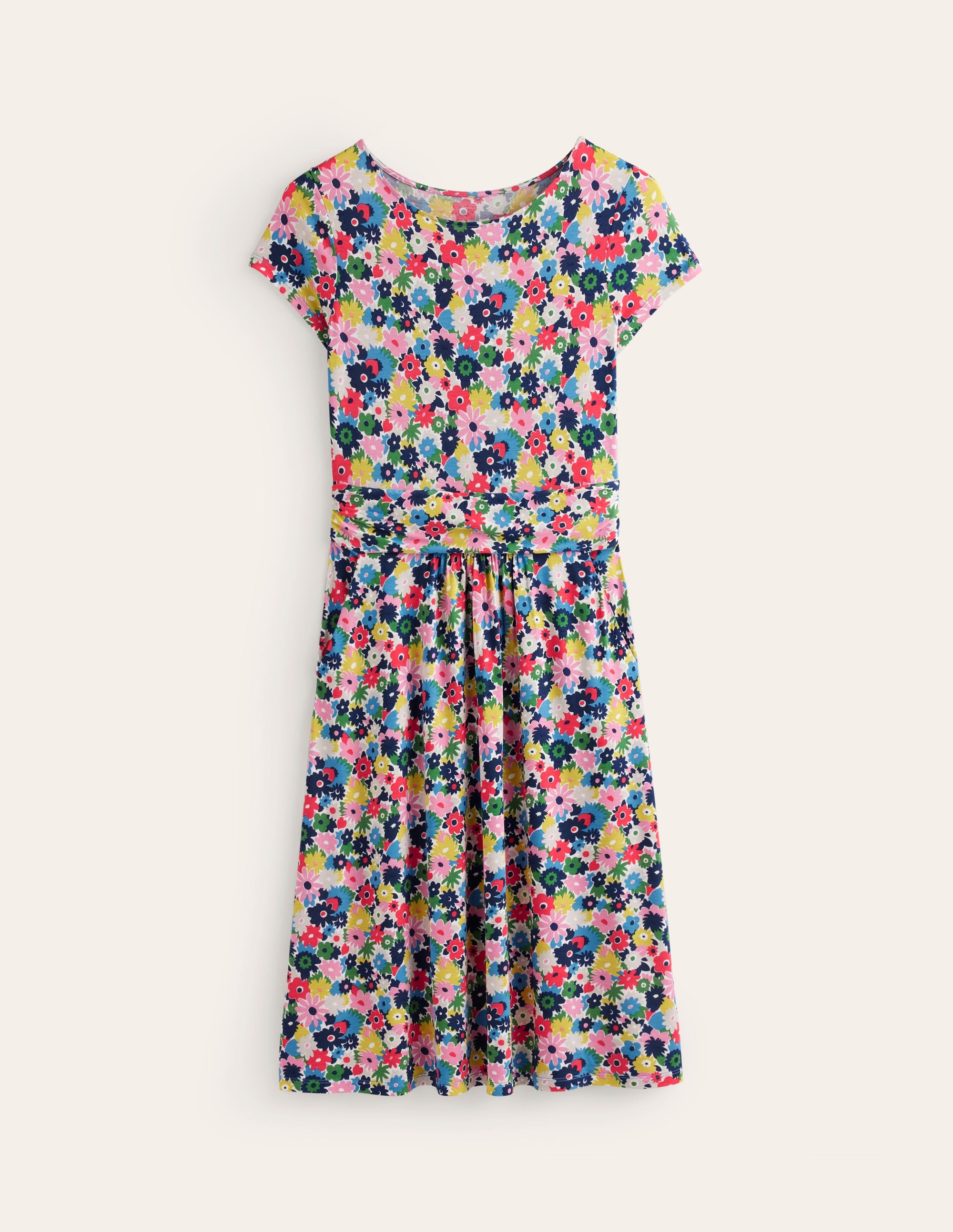 Amelie Jersey Dress-Multi, Paintbox Ditsy - Image 6
