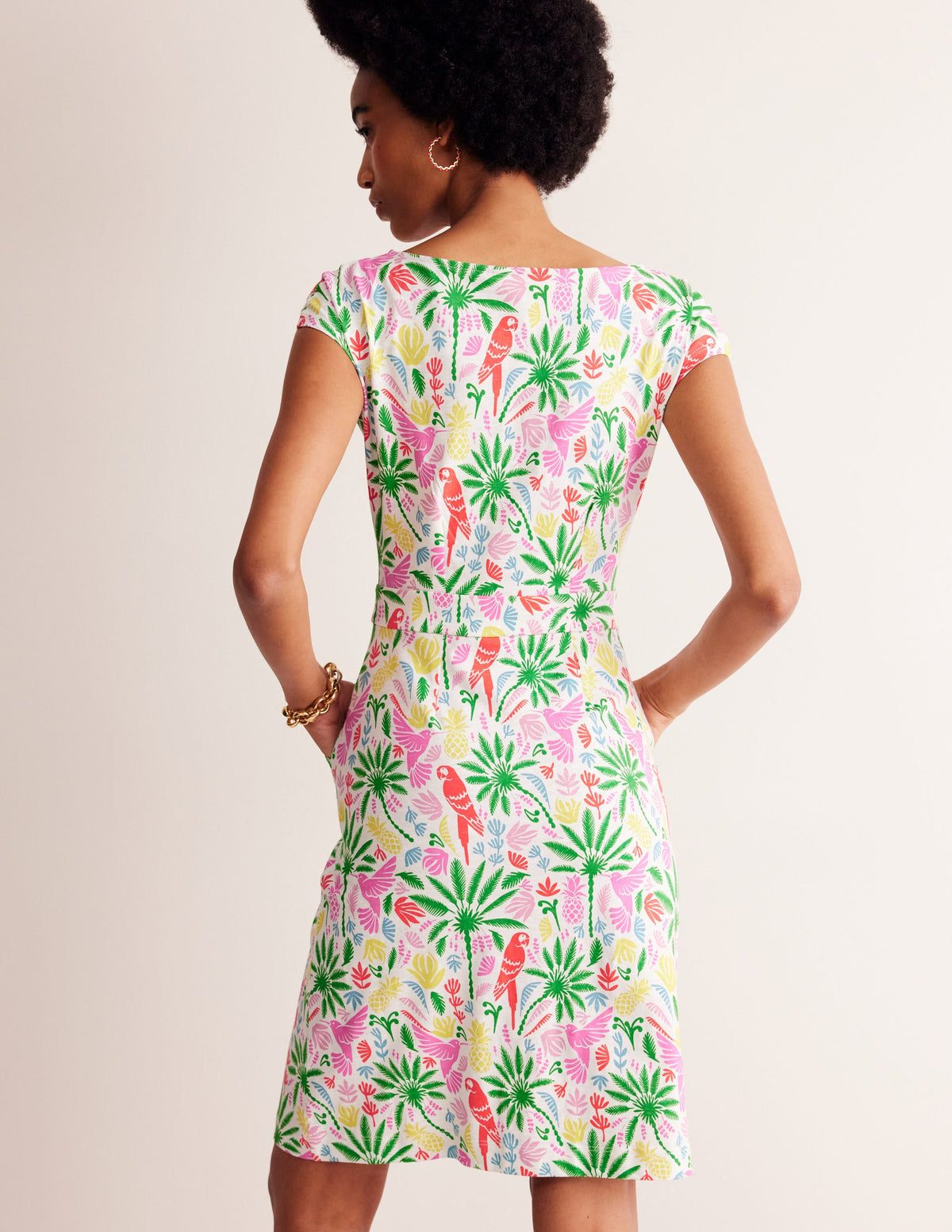 Florrie Jersey Dress-Multi, Tropical Paradise - Image 3