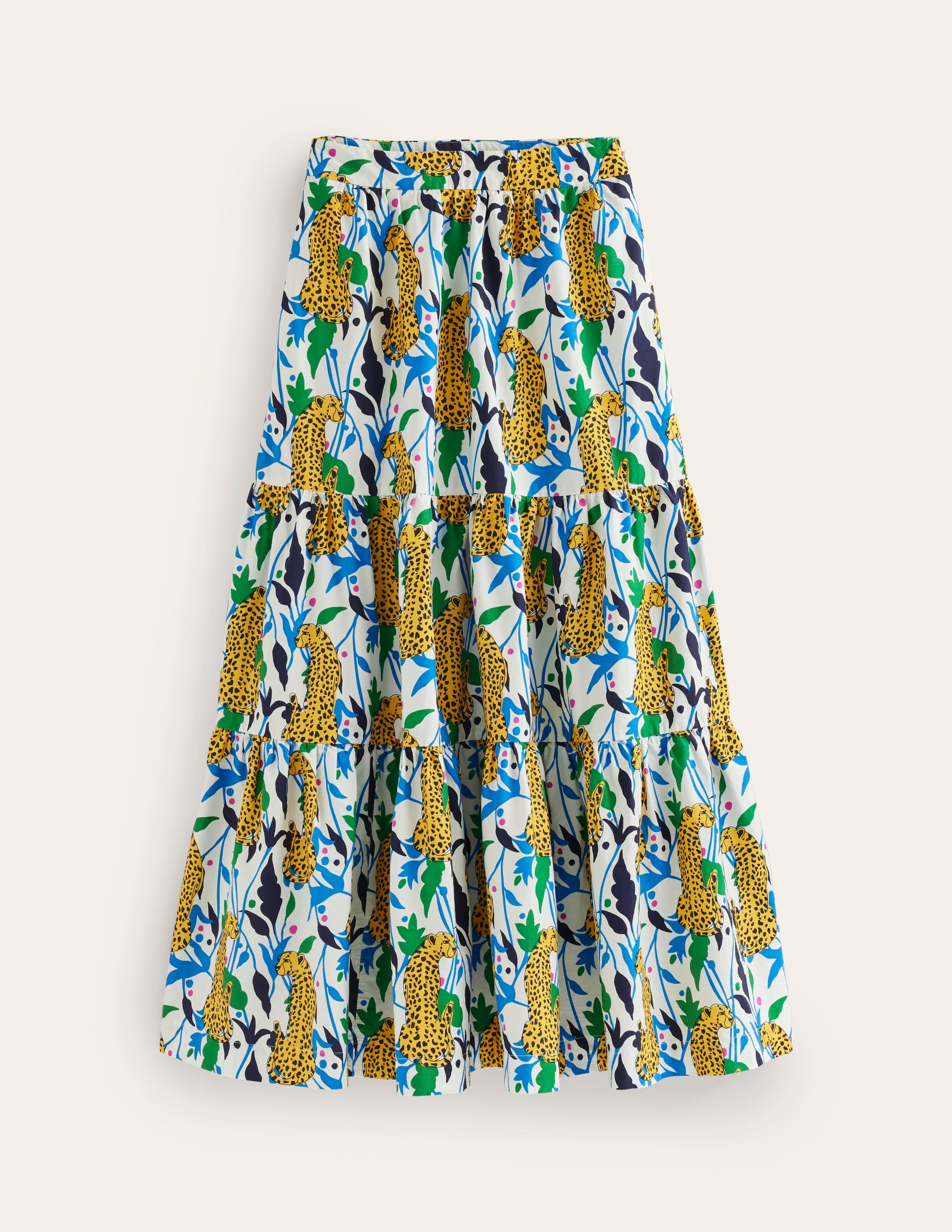 Lorna Tiered Maxi Skirt-Multi, Leopard Vine - Image 5