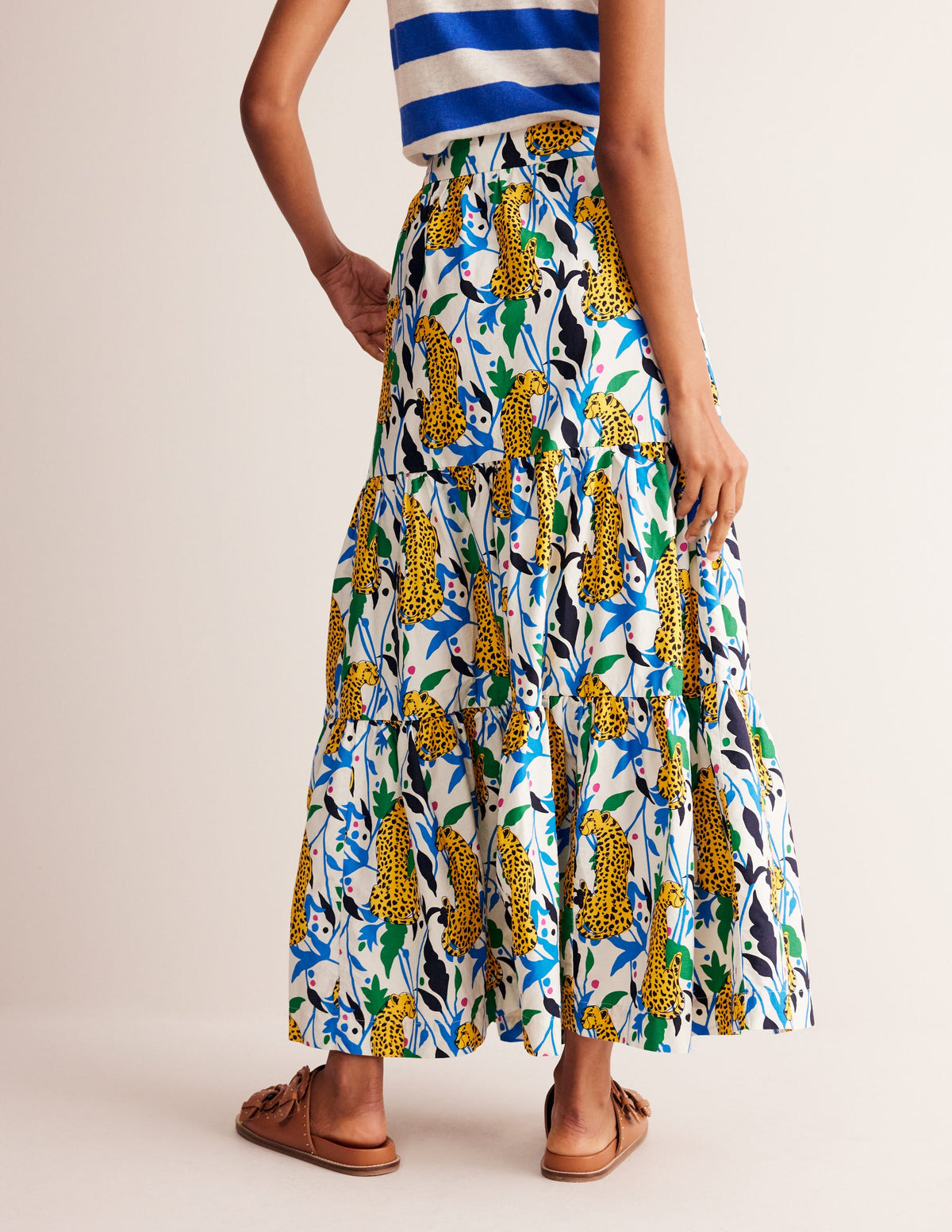 Lorna Tiered Maxi Skirt-Multi, Leopard Vine-3