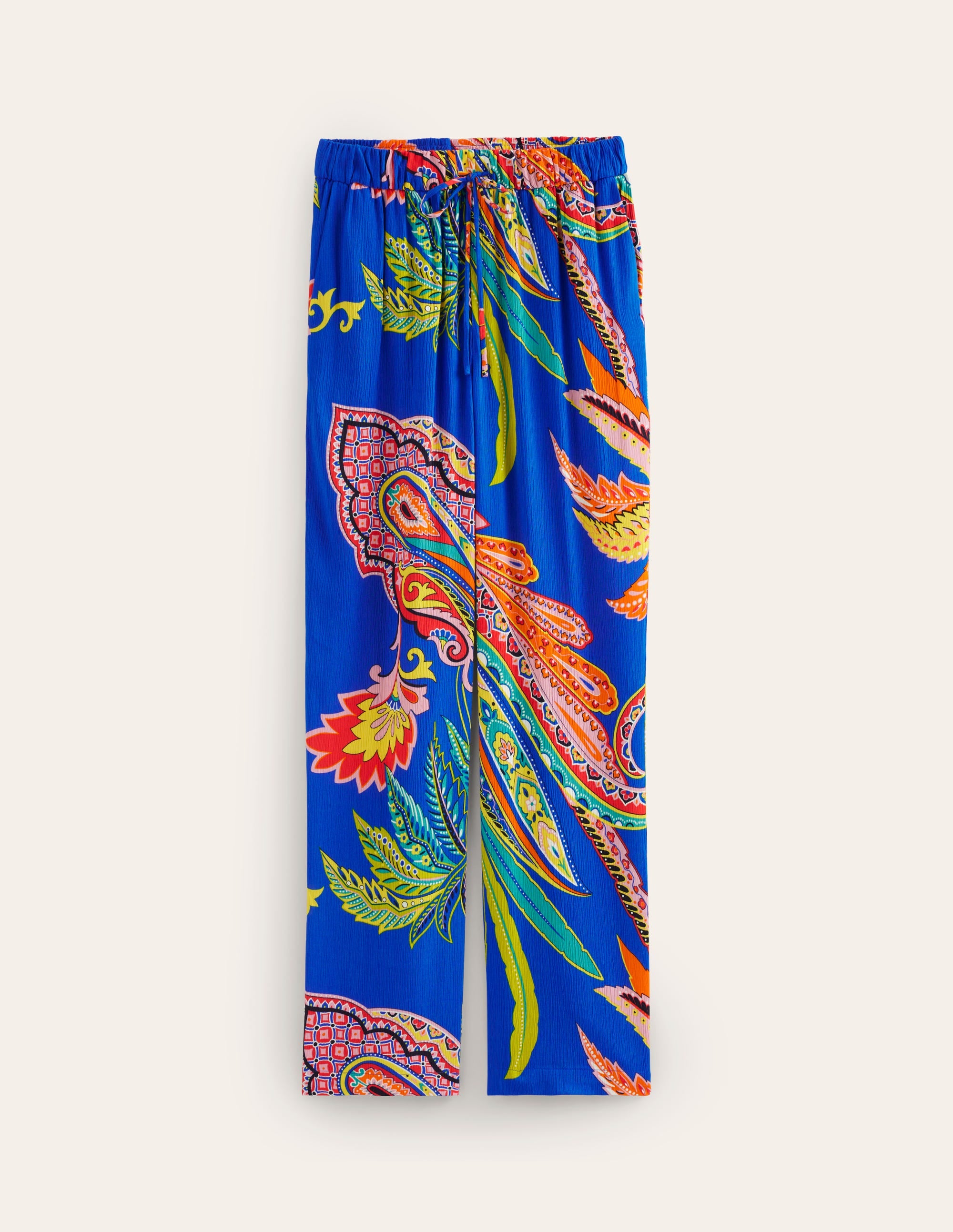 Crinkle Tapered Pants-Multi, Painterly Paisley - Image 5
