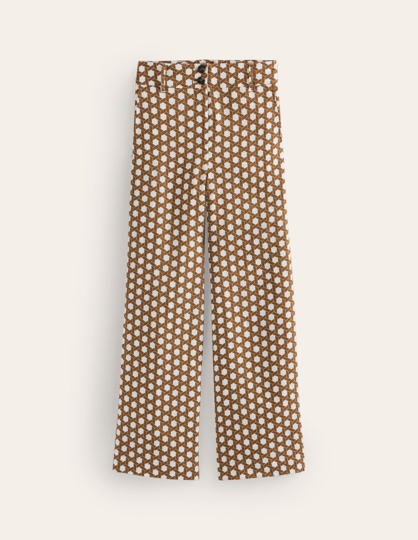 Westbourne Linen Pants-Rubber, Honeycomb Geo