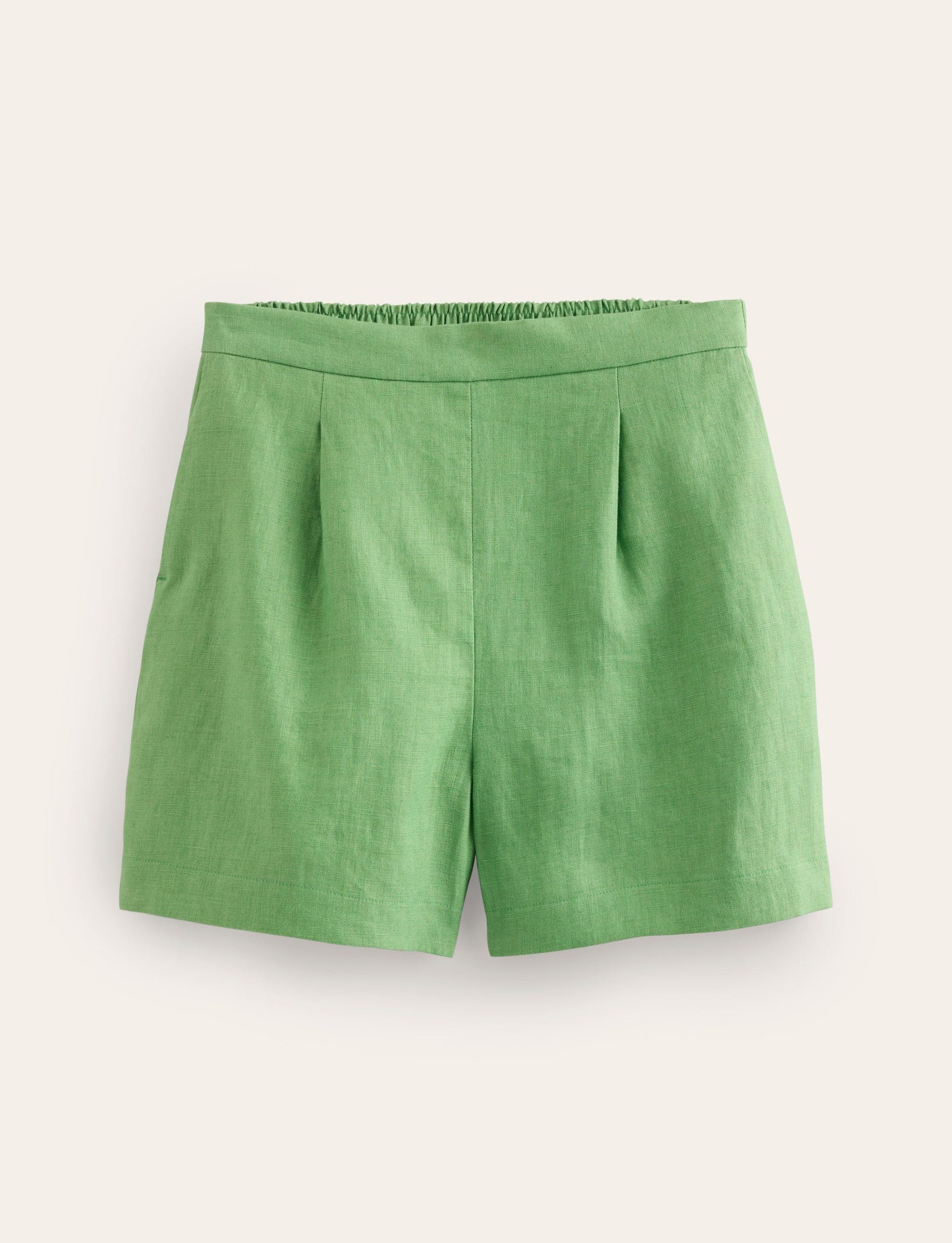 Hampstead Linen Shorts-Stone Green