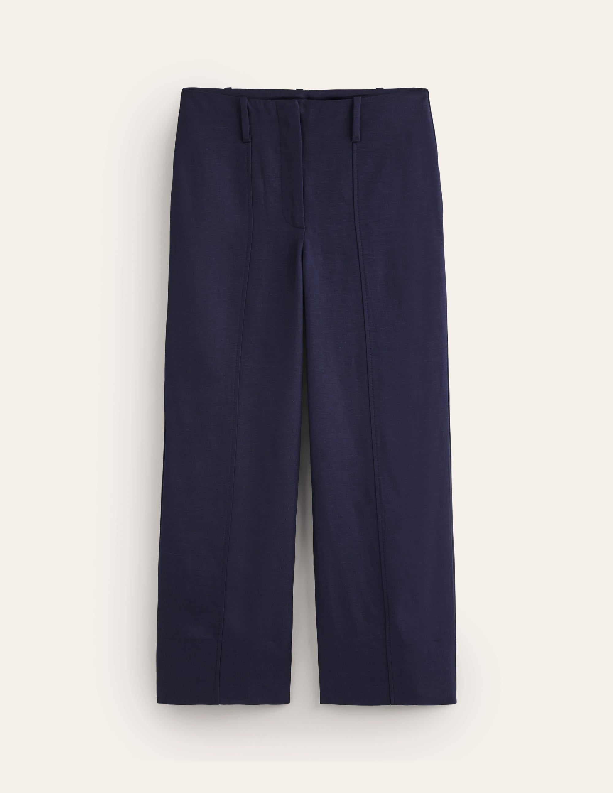 Cropped Twill Pants-Navy - Image 5