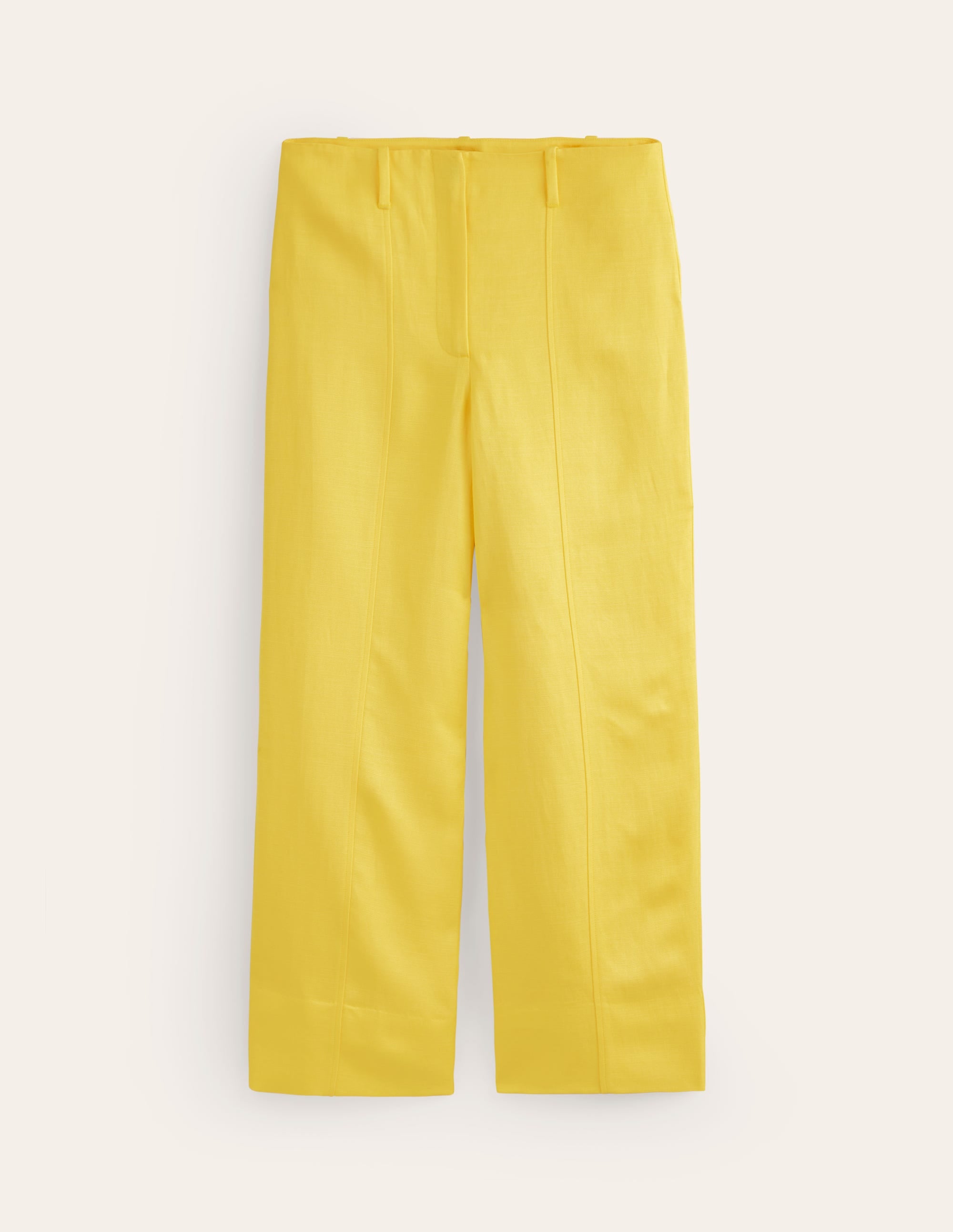 Cropped Twill Pants-Vibrant Yellow - Image 6