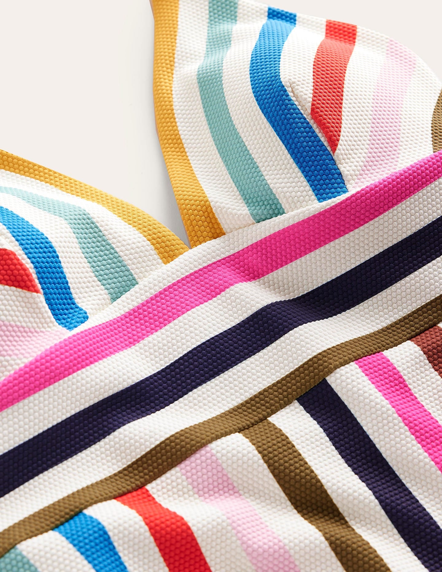 Arezzo V-neck Panel Swimsuit-Multi Stripe - Image 6