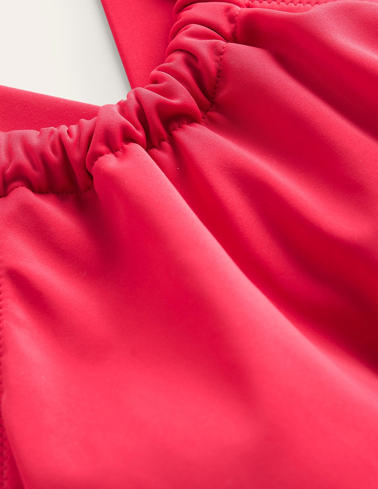 Gather Cross-back Swimsuit-Red - Image 8