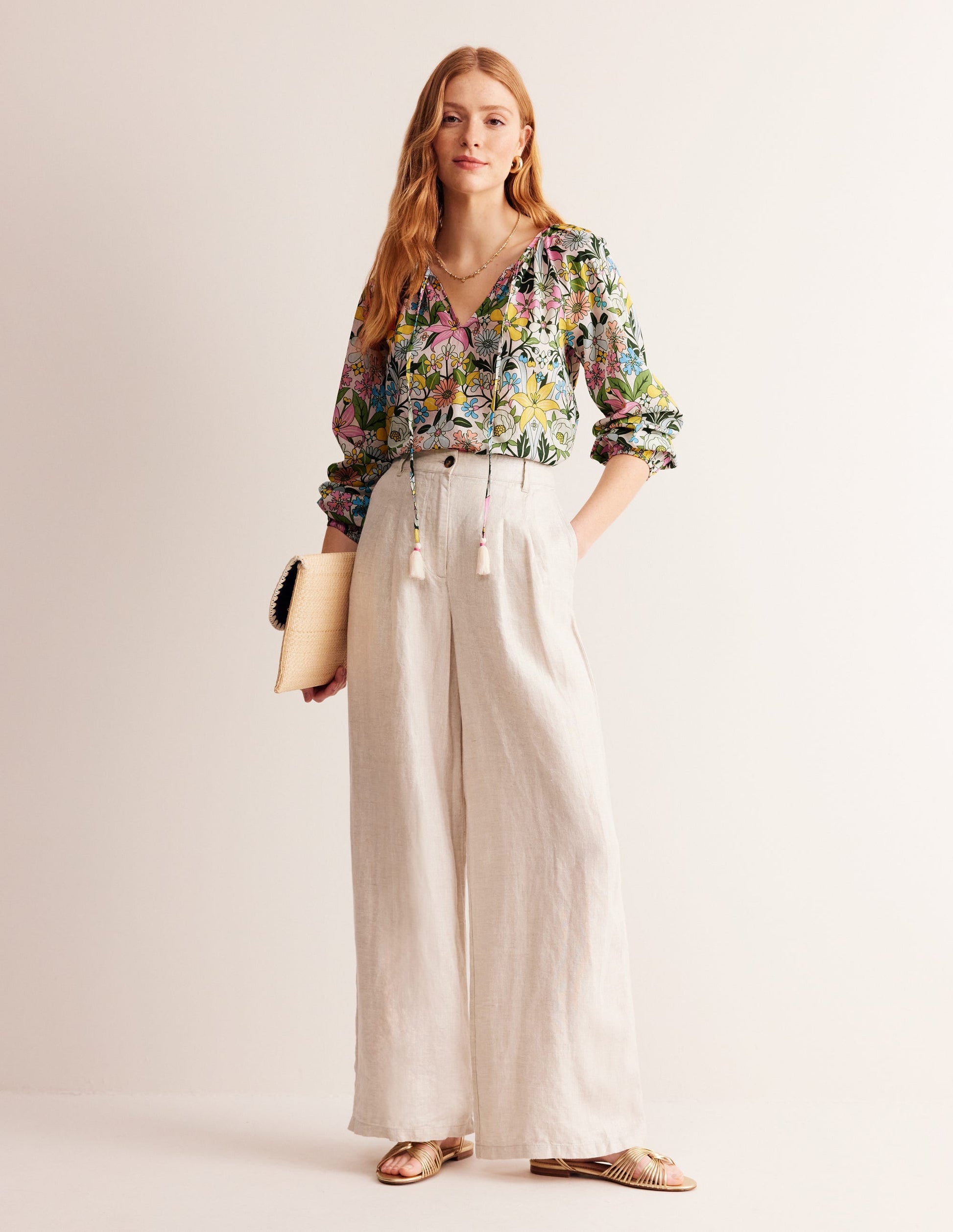 Serena Cotton Blouse-Multi, Wildflower Daisy-4