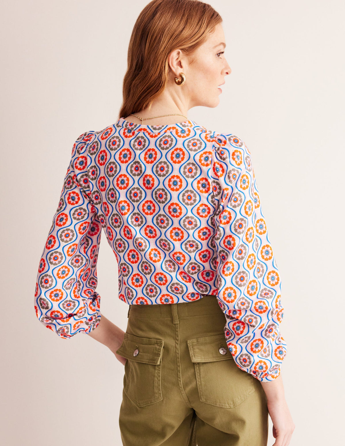 Marina Jersey Shirt-Multi, Geo Floral - Image 3