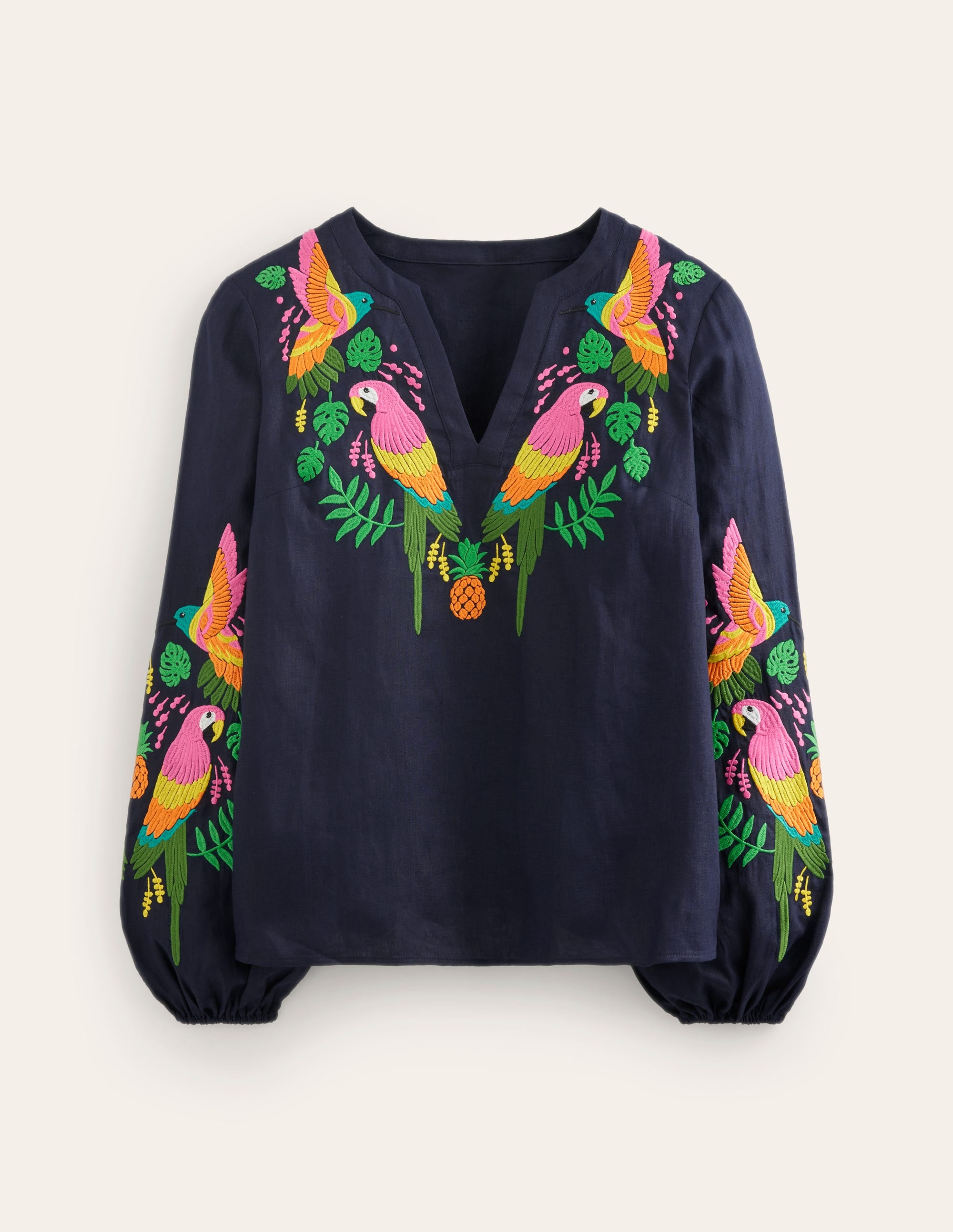 Bonnie Linen Top-Multi, Tropical Paradise - Image 5