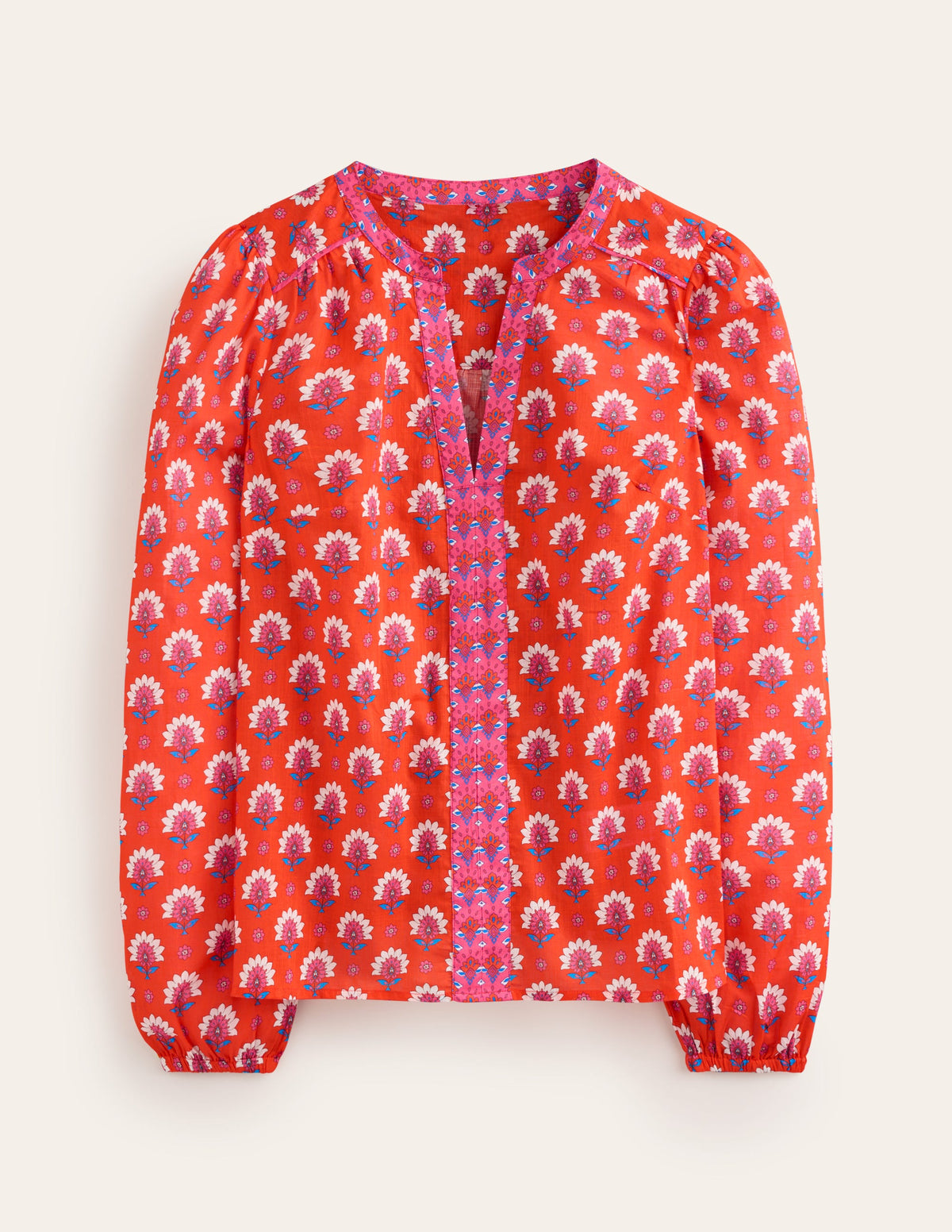 Cotton Printed Top-Gladioli, Passion Geo - Image 5