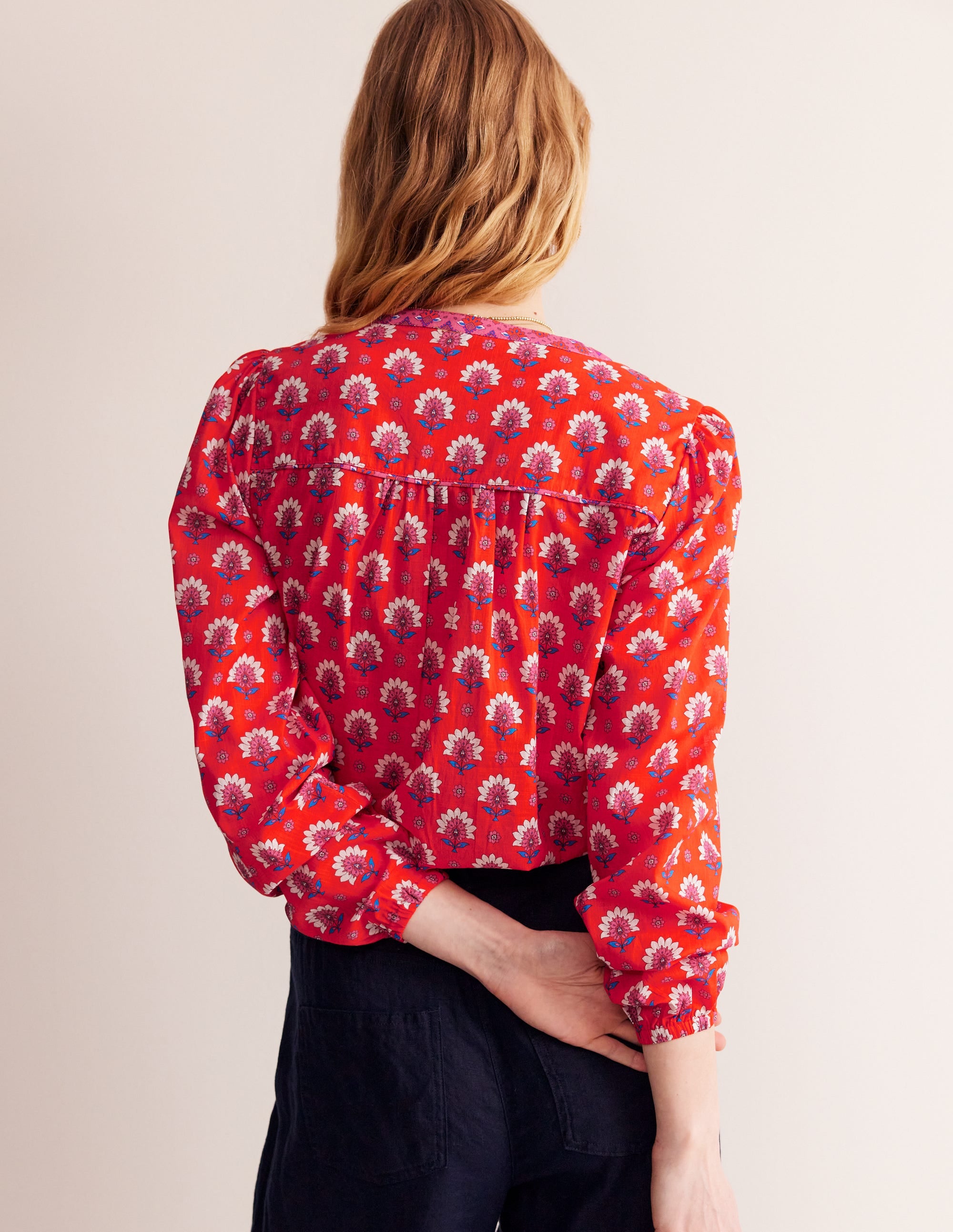 Cotton Printed Top-Gladioli, Passion Geo - Image 2