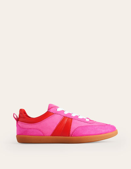 Erin Retro Tennis Sneakers-Pink Colourblock