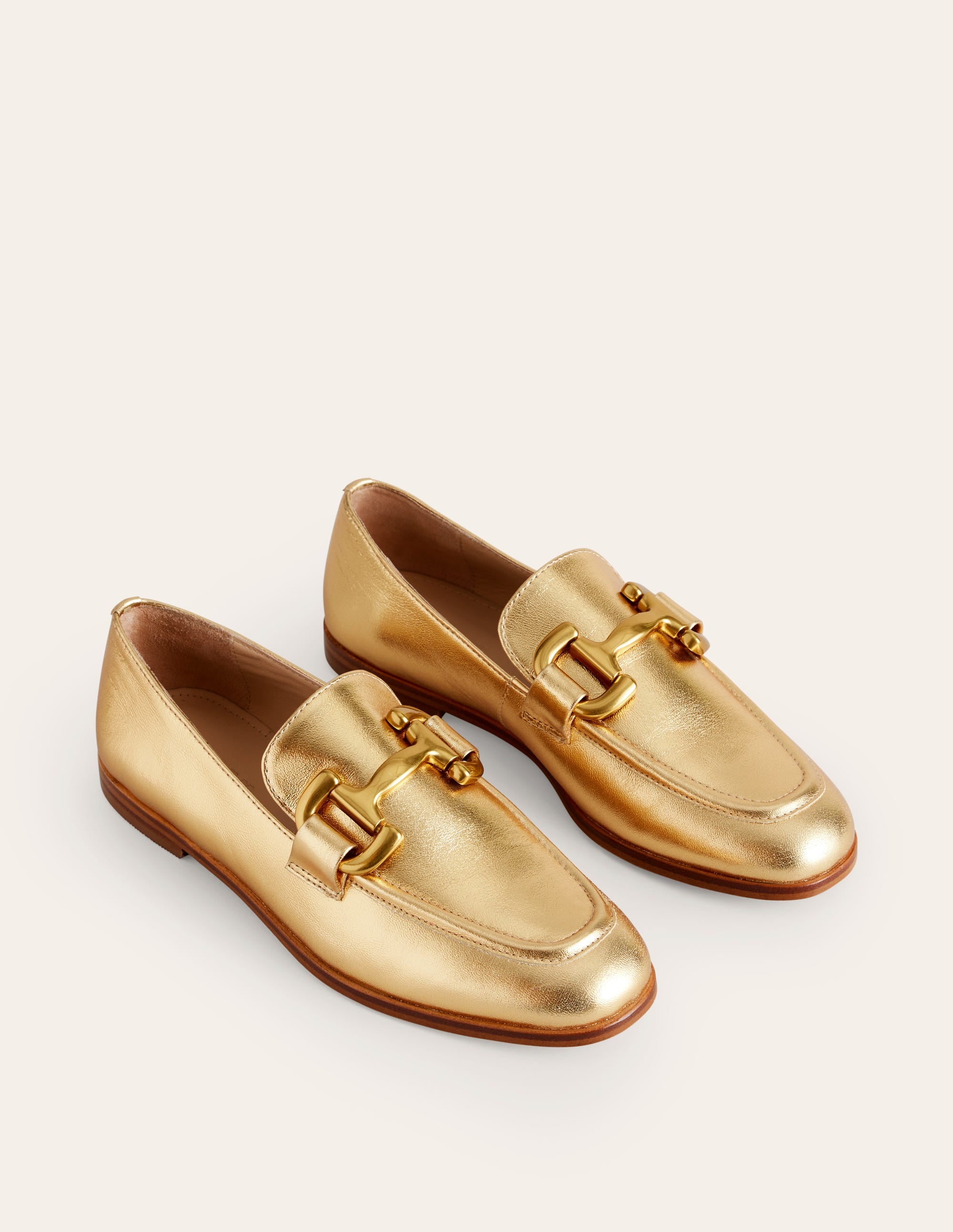Iris Snaffle Loafers-Gold Leather - Image 3