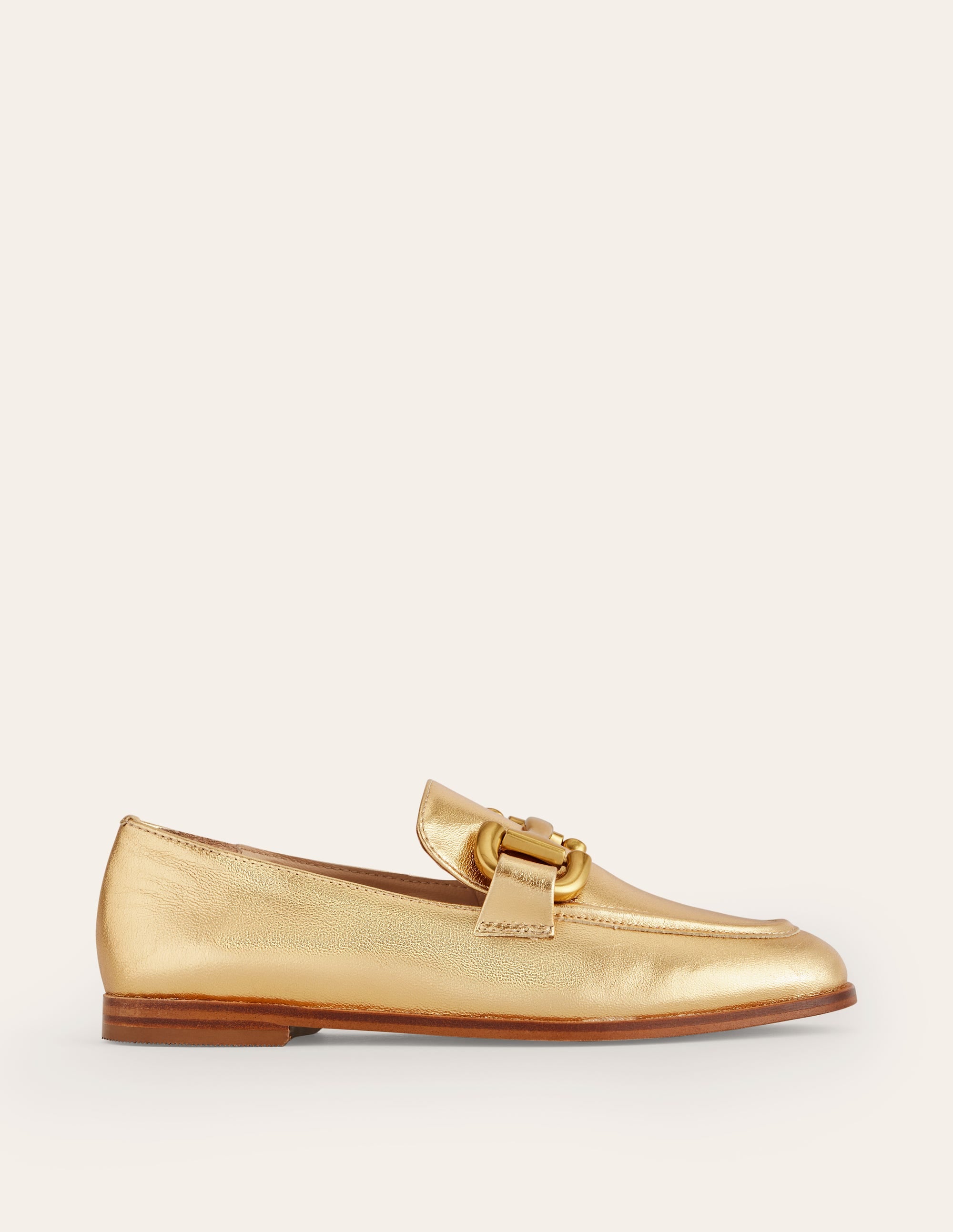 Iris Snaffle Loafers-Gold Leather - Image 2