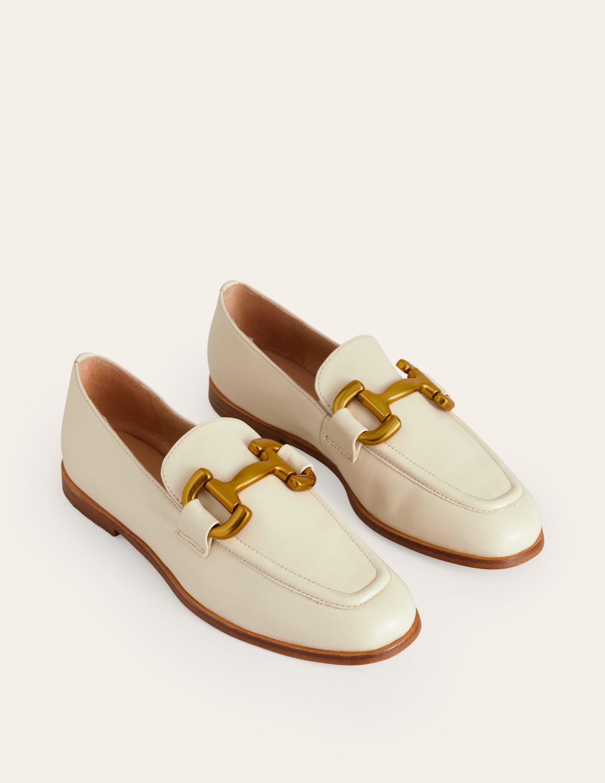 Iris Snaffle Loafers-Ecru-3