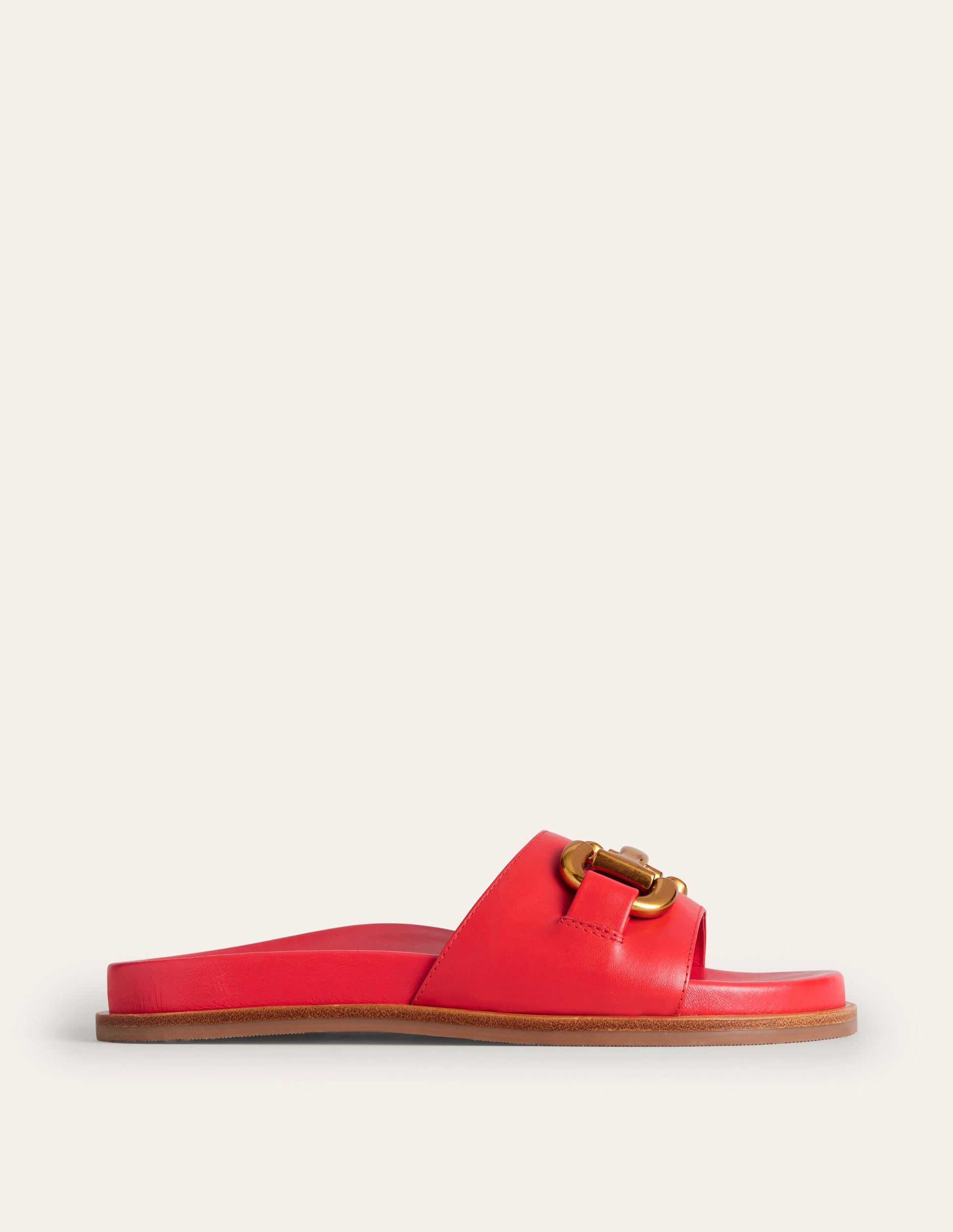 Iris Snaffle Slider Sandals-Red Leather-2