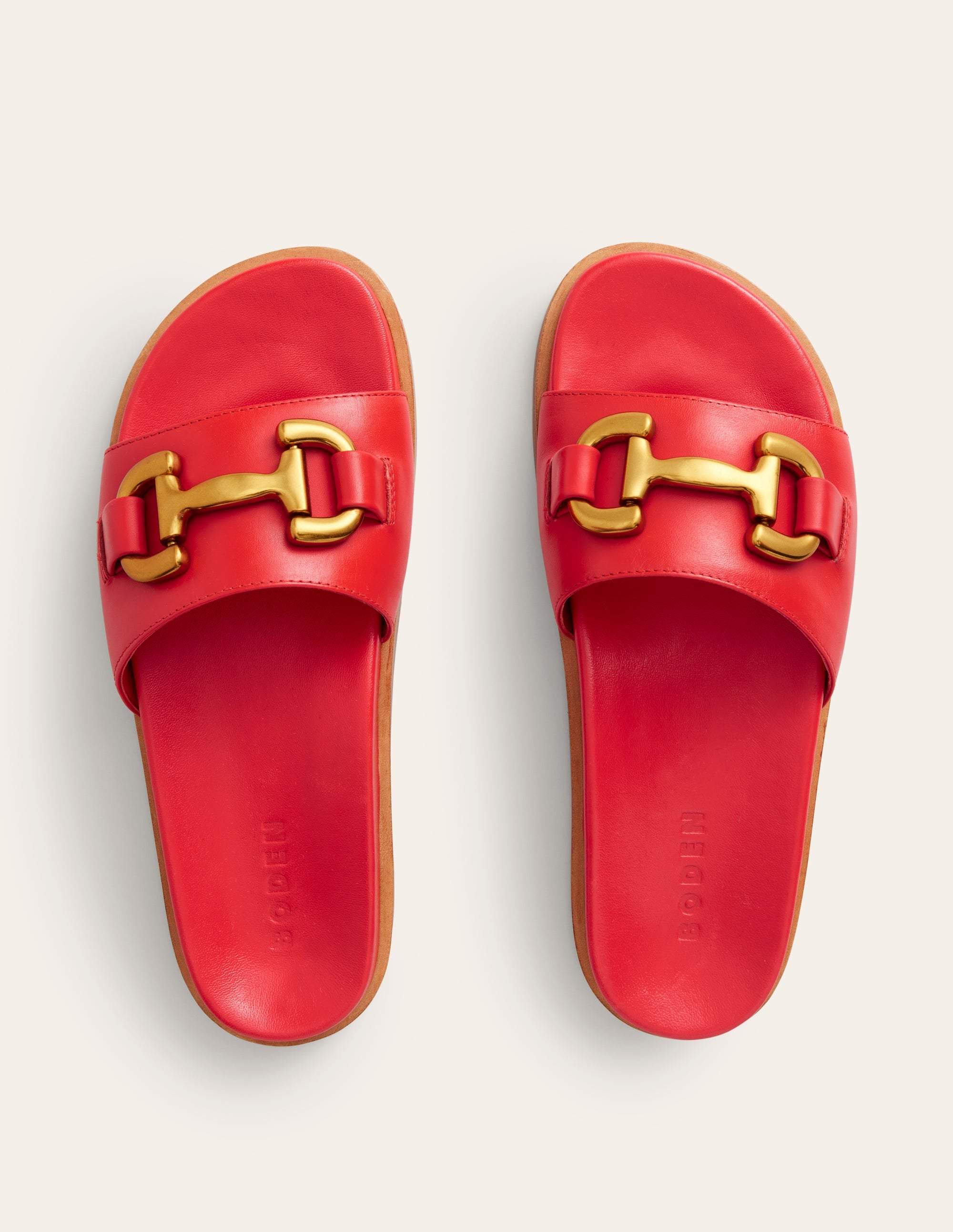 Iris Snaffle Slider Sandals-Red Leather - Image 5