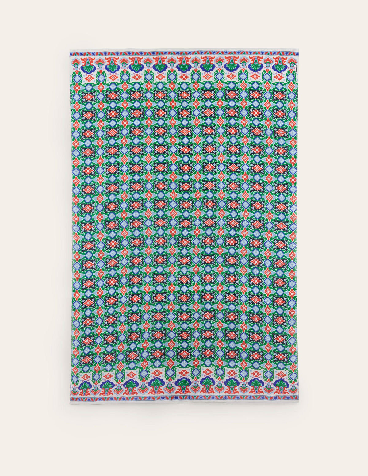 Printed Sarong Scarf-Multi, Coastal Tile - Image 5