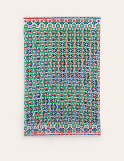 Printed Sarong Scarf-Multi, Coastal Tile-5