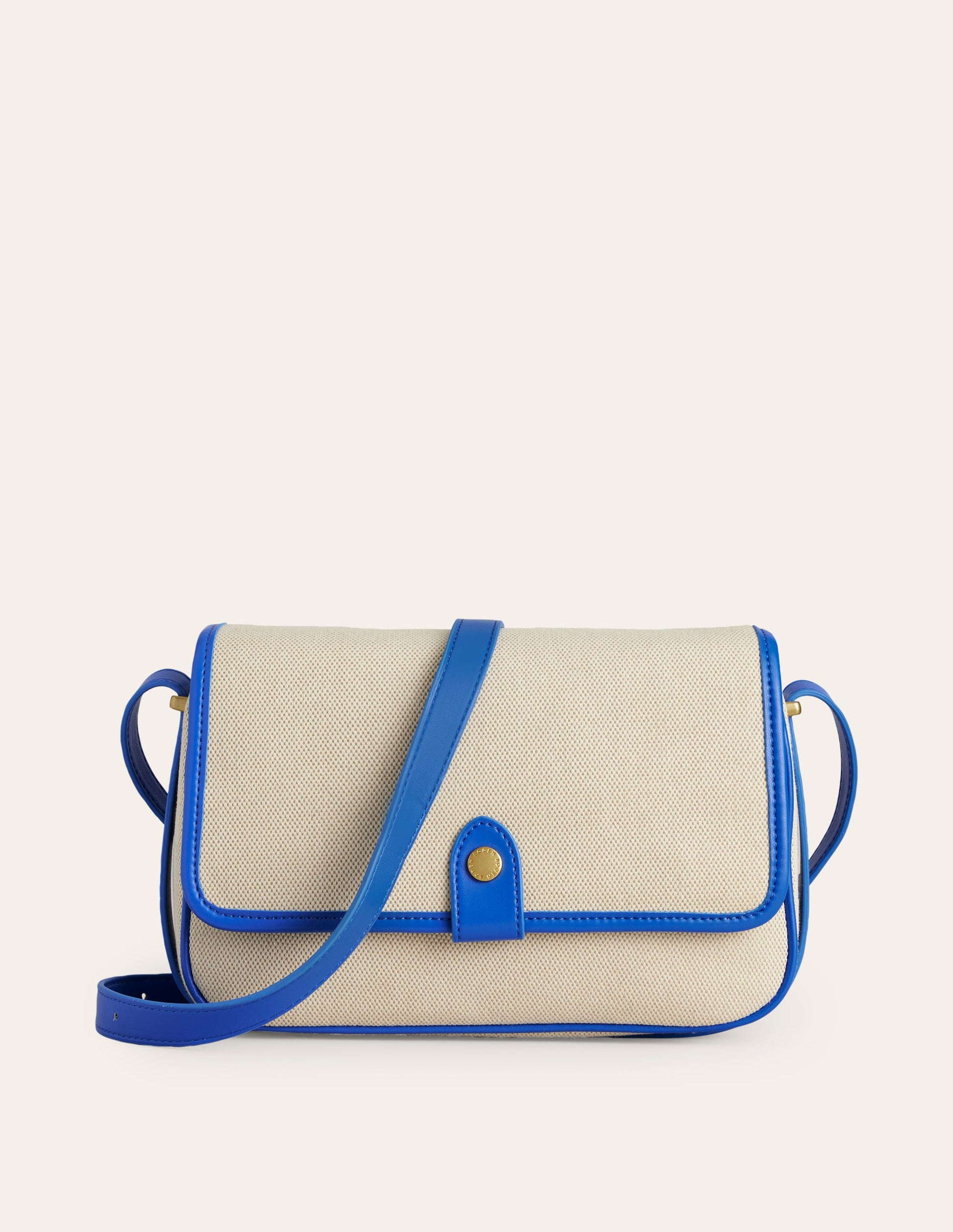 Structured Cross-Body Bag-Natural/ Blue-2