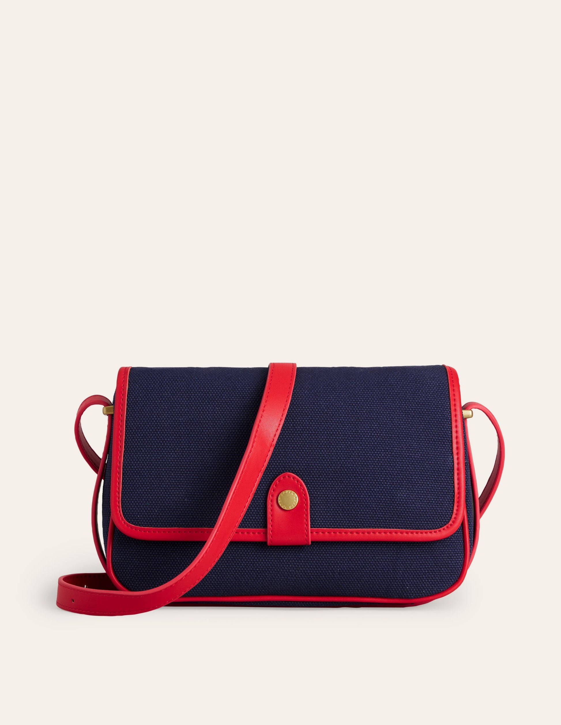 Structured Cross-Body Bag-Navy/ Red-2