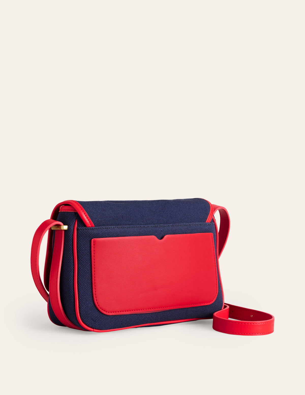 Structured Cross-Body Bag-Navy/ Red-3