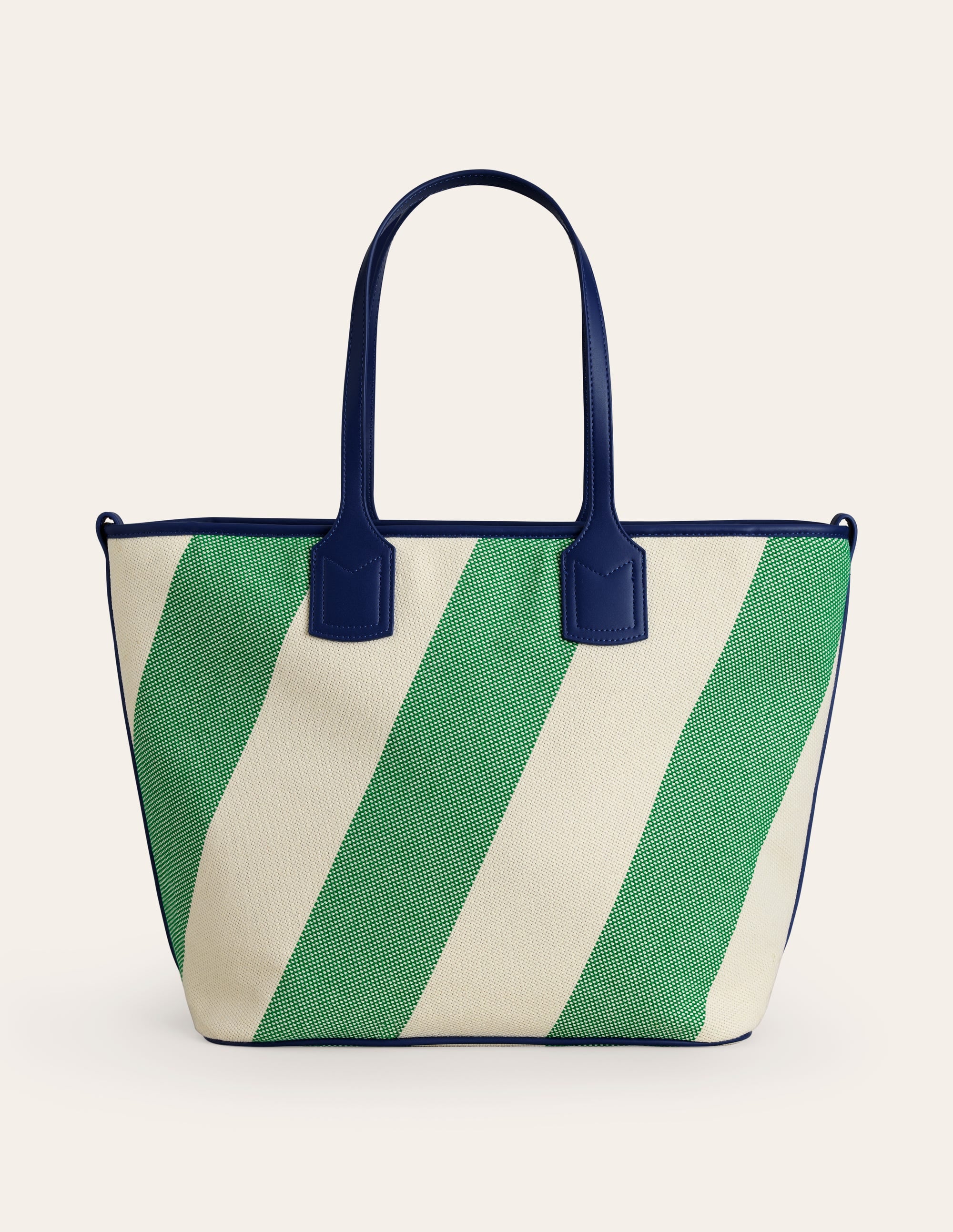 Trapeze Tote Bag-Green Stripe - Image 2