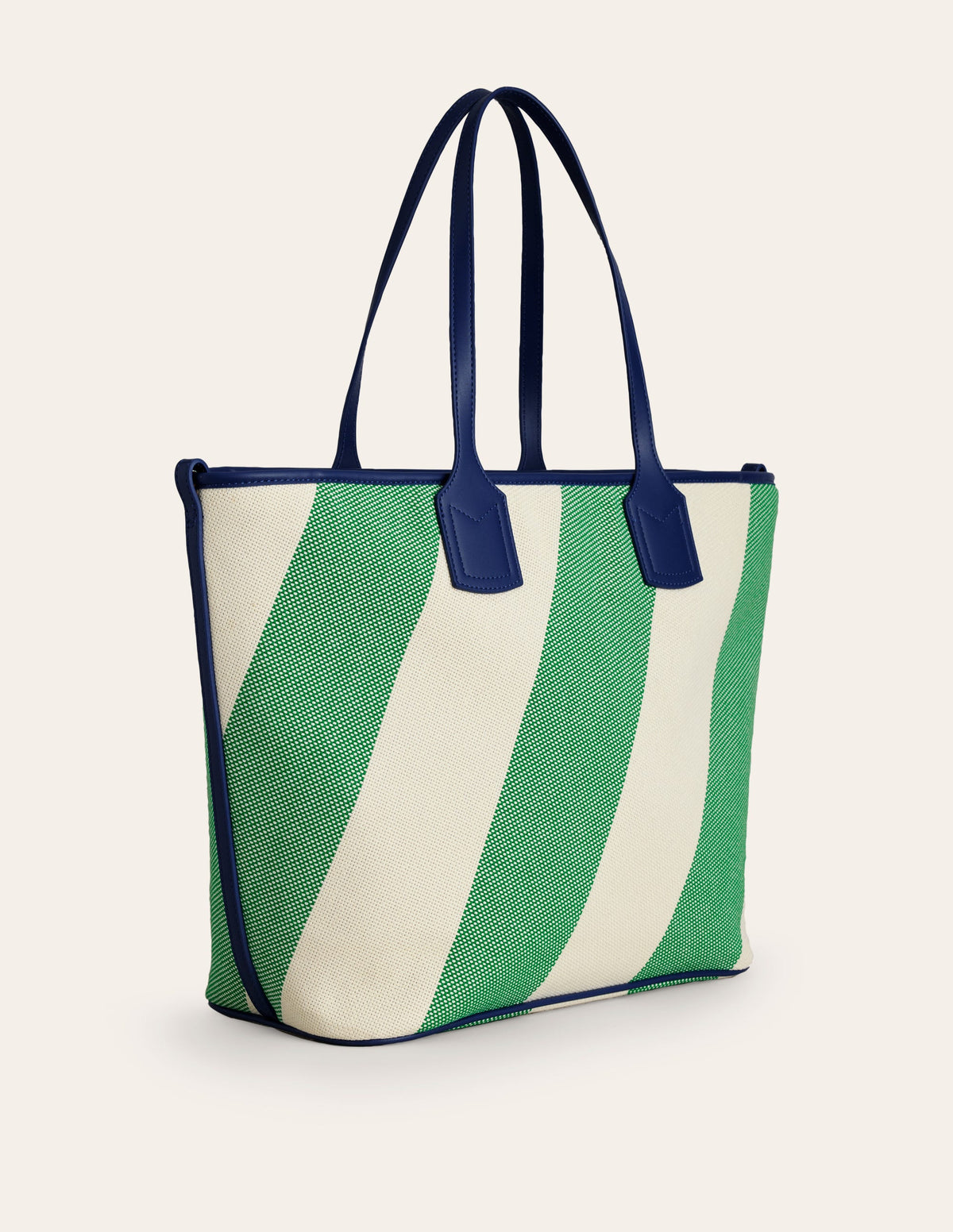 Trapeze Tote Bag-Green Stripe - Image 3