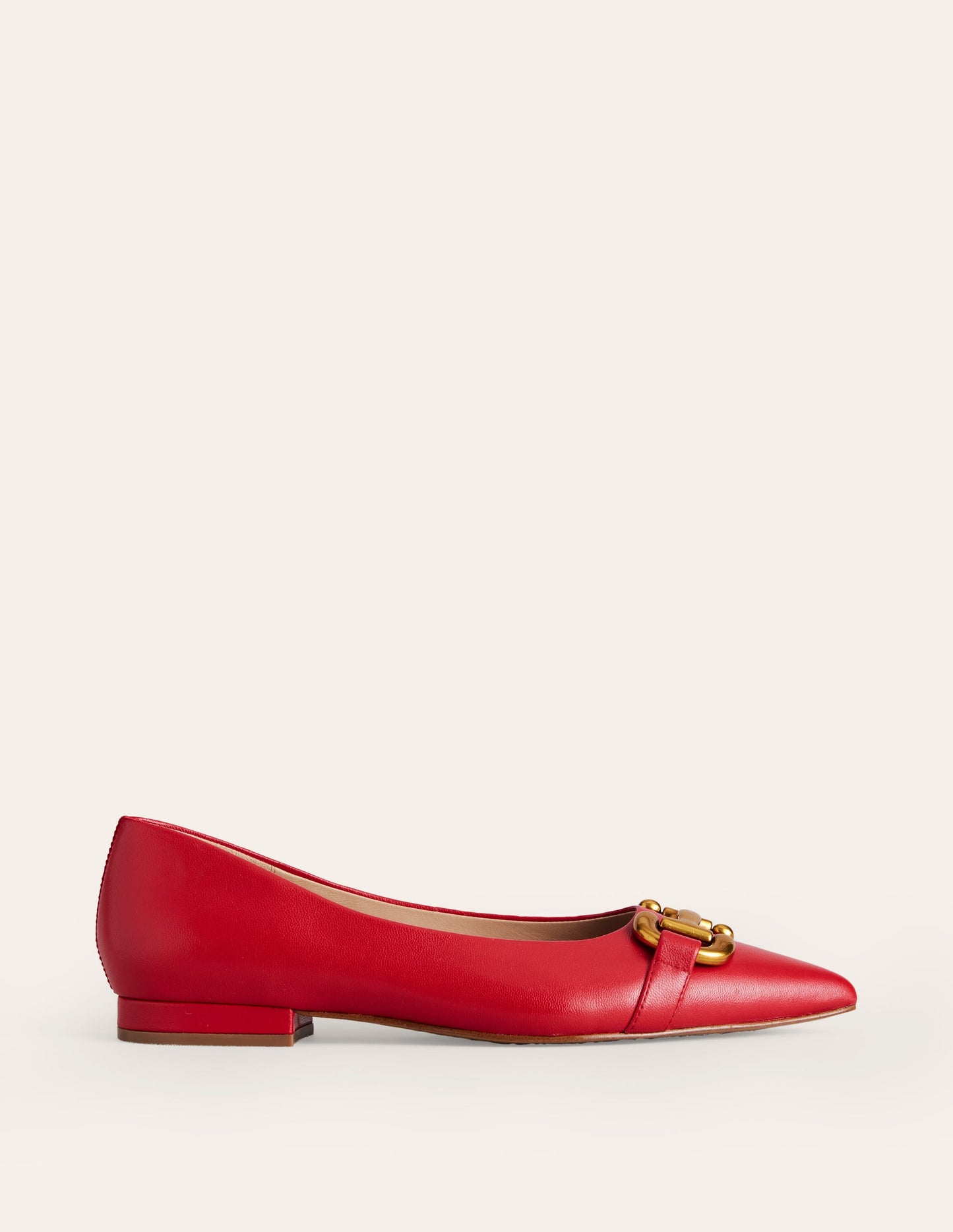 Iris Snaffle Ballet Flats-Glazed Red Leather