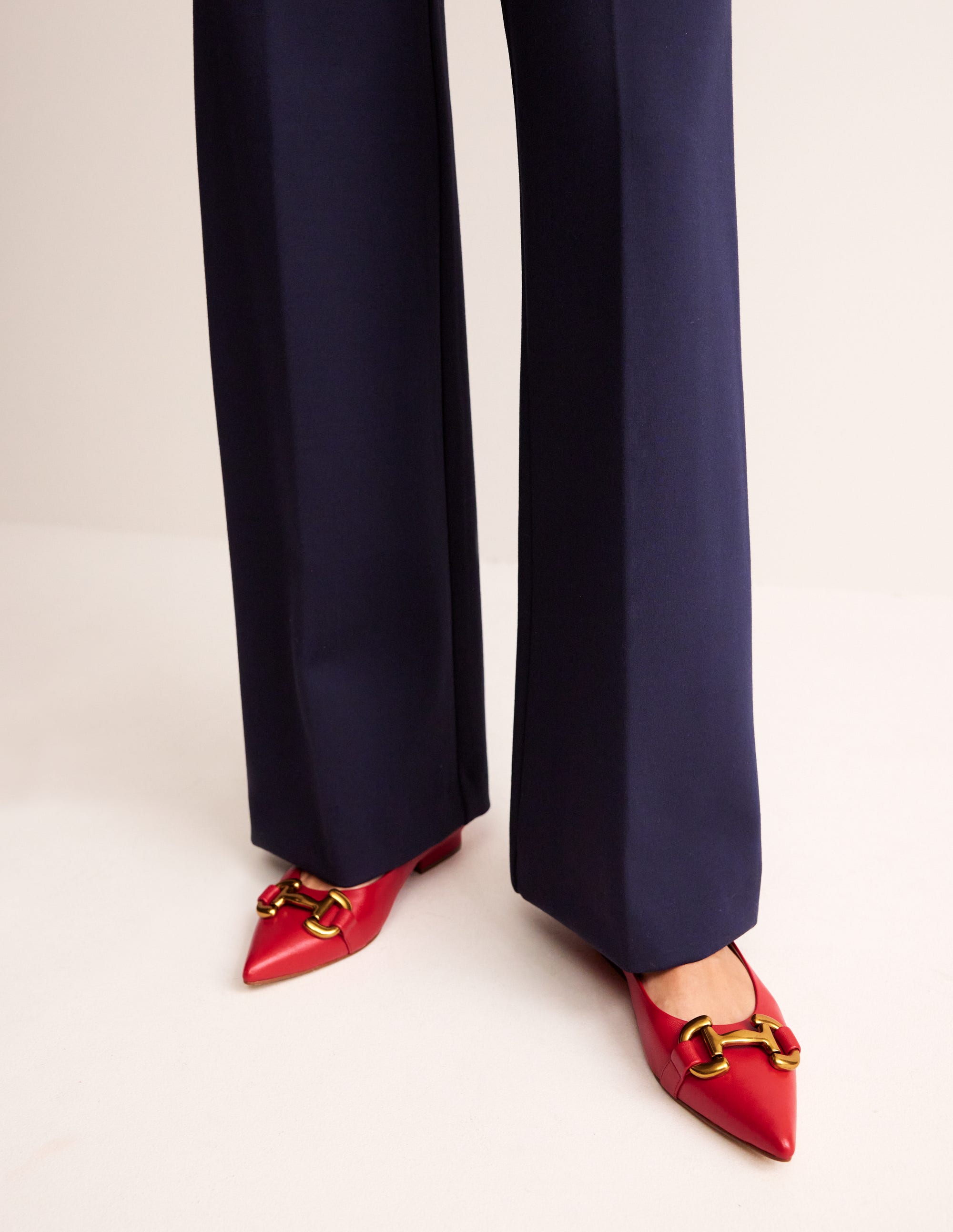 Iris Snaffle Ballet Flats-Glazed Red Leather - Image 1