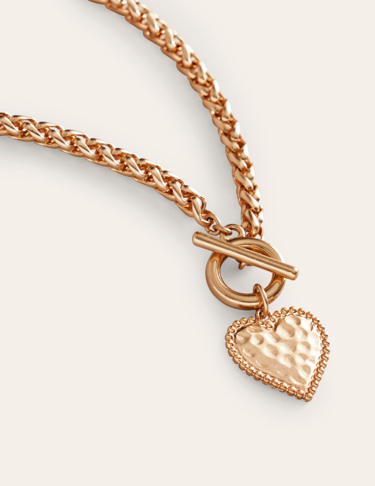 Heart Charm Necklace-Gold - Image 3