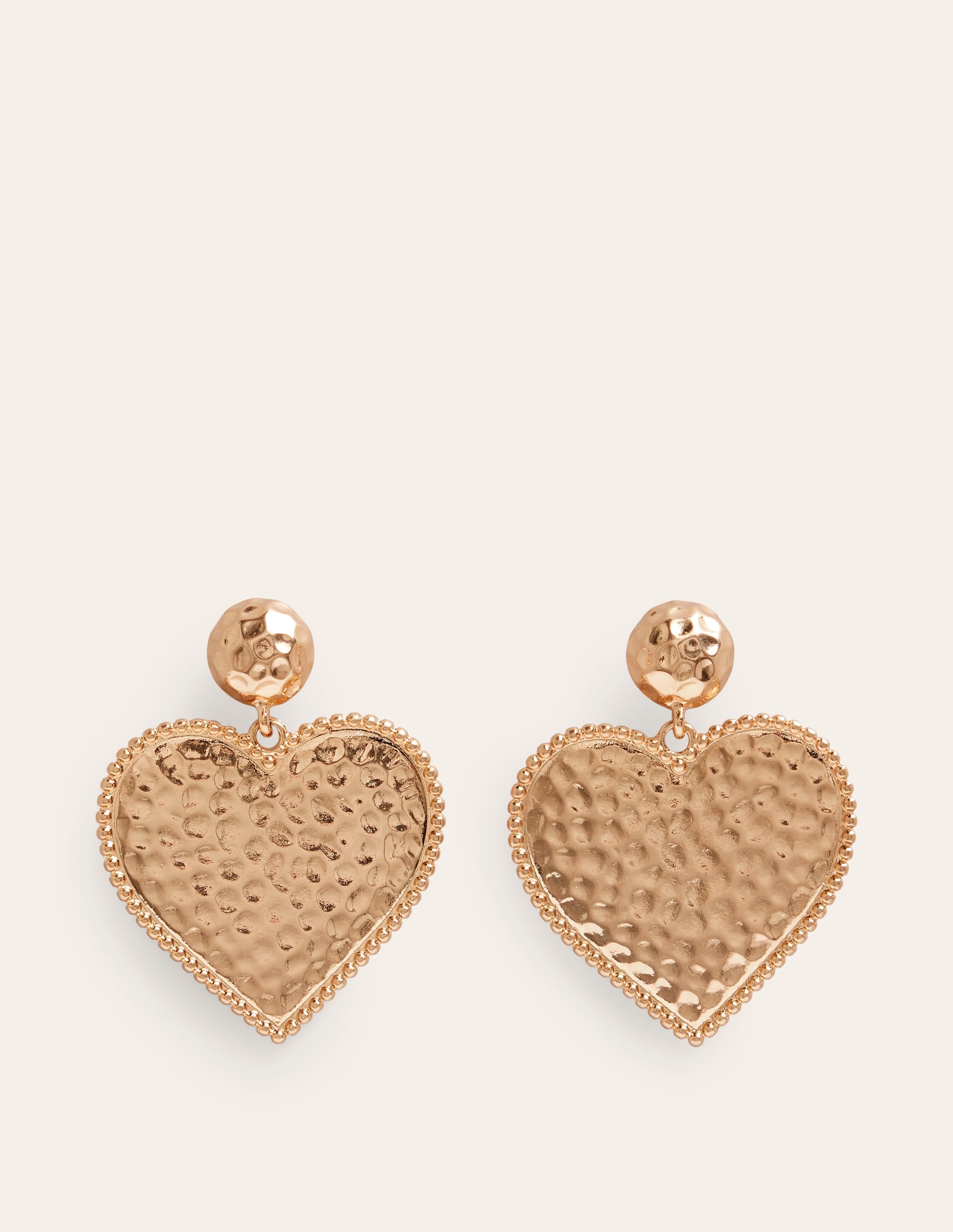 Heart Statement Earrings-Gold - Image 2