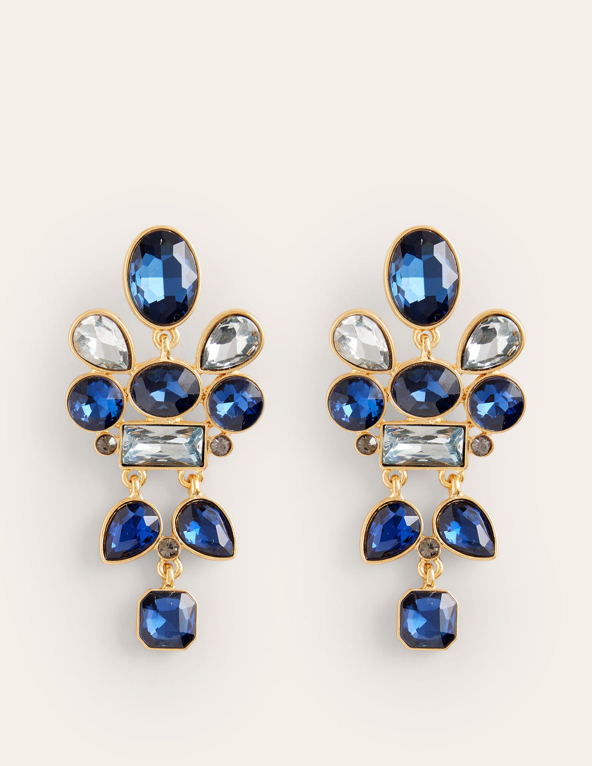 Mega Cluster Jewel Earrings-Blue-2