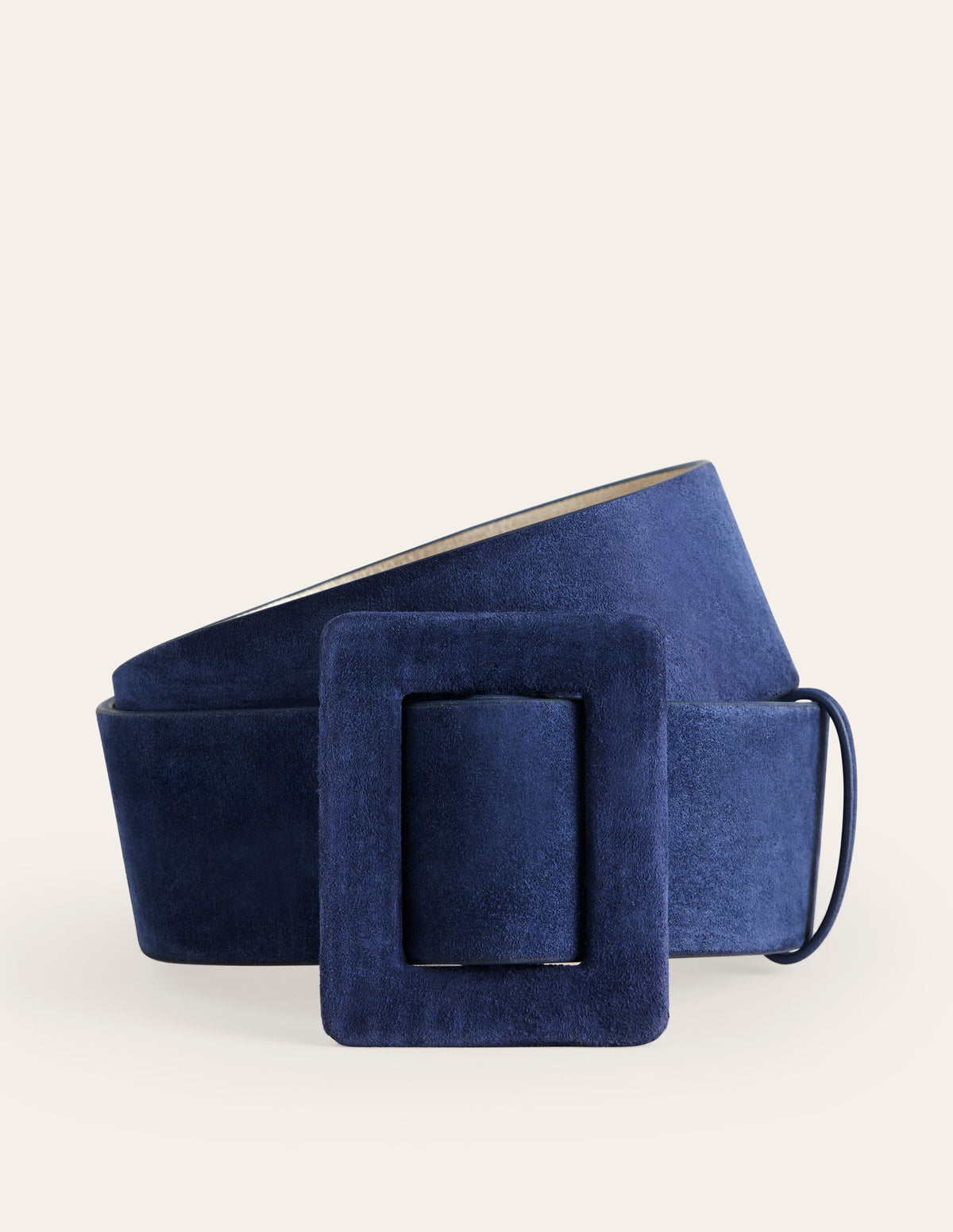 Suede Buckle Belt-Navy - Image 2