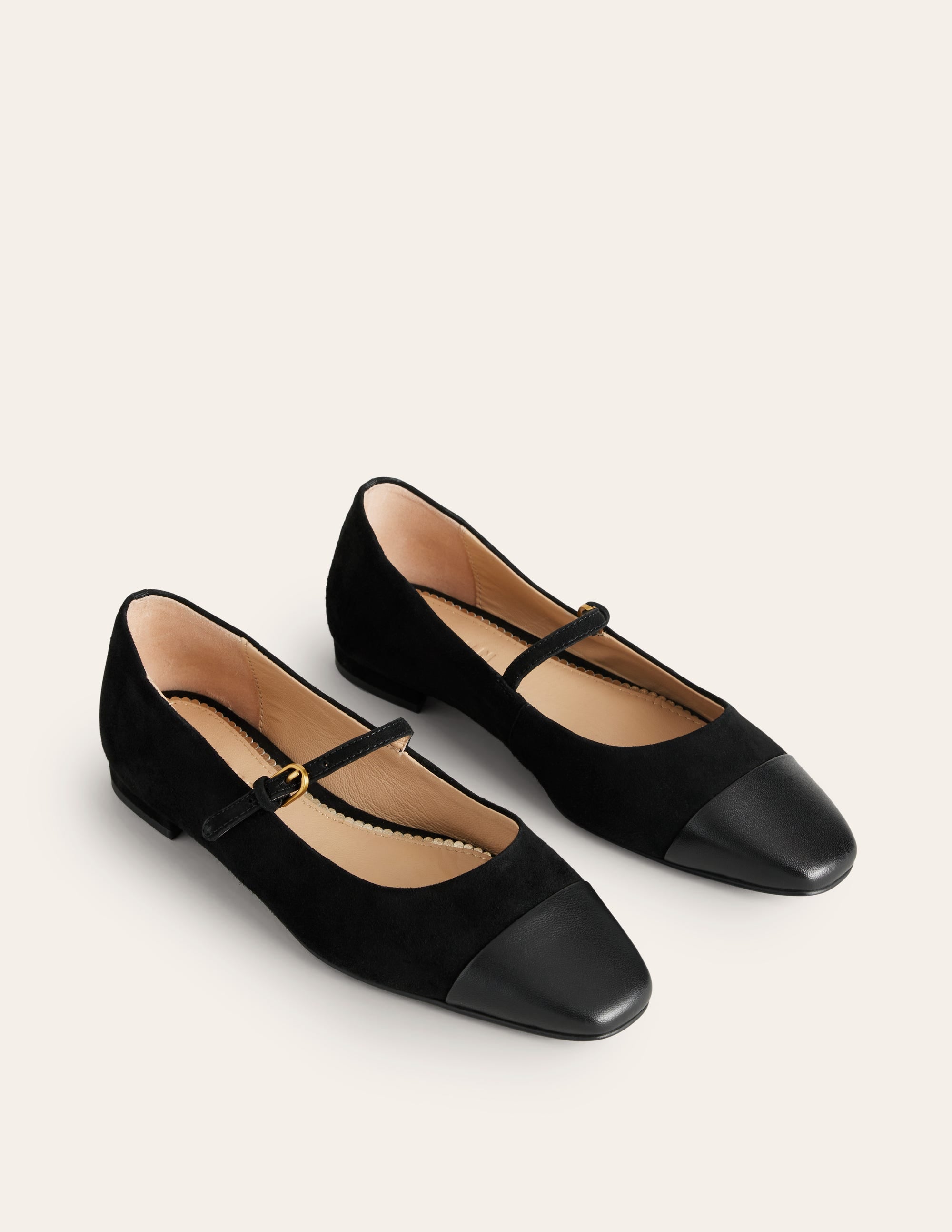 Penelope Mary Jane Flat-Black Suede - Image 3