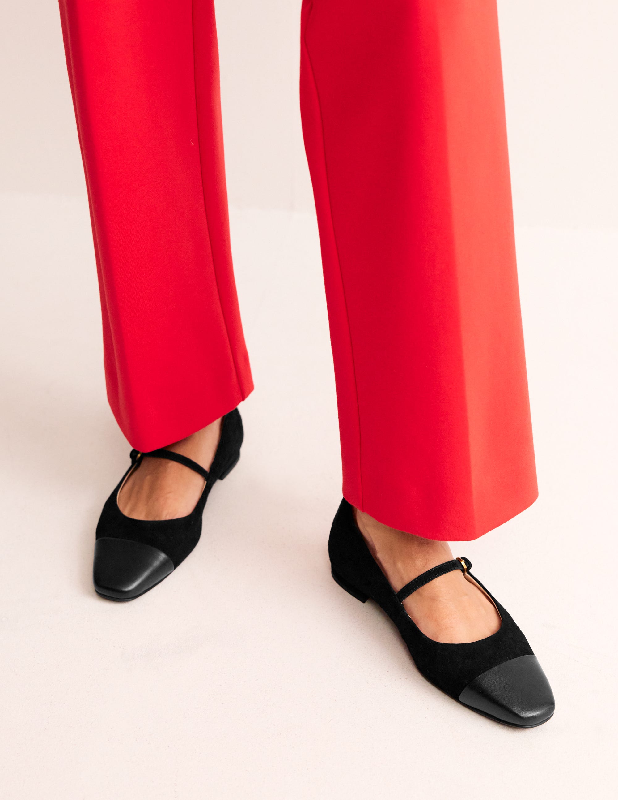 Penelope Mary Jane Flat-Black Suede - Image 2