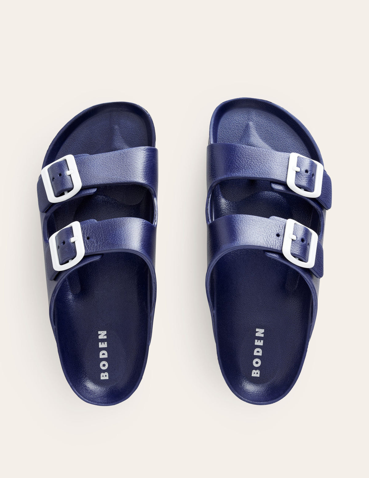 Lyla Double Buckle Sliders-Bright Blue - Image 5